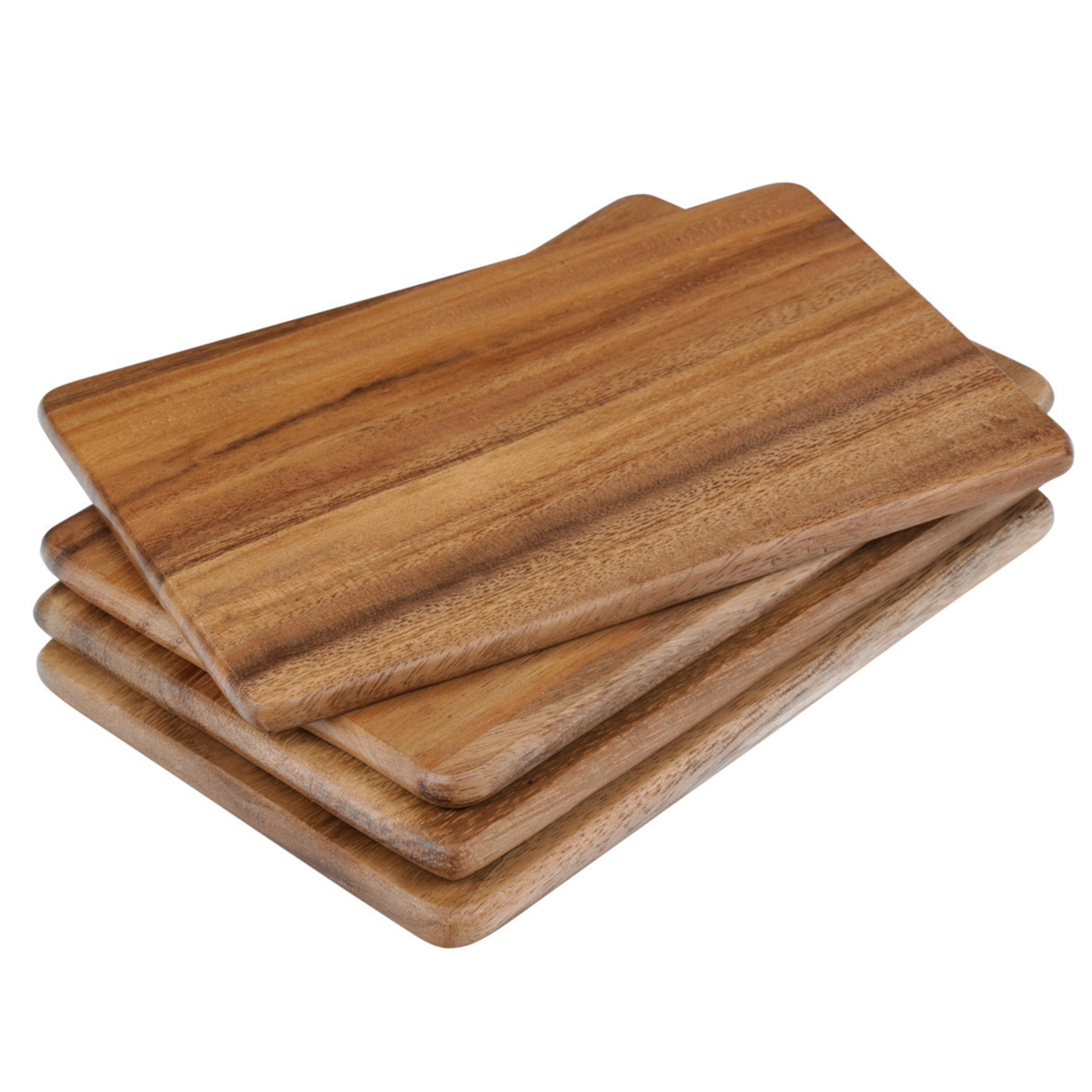 Davis & Waddell Acacia Wood Individual Serving Board 4 Piece Set Natural