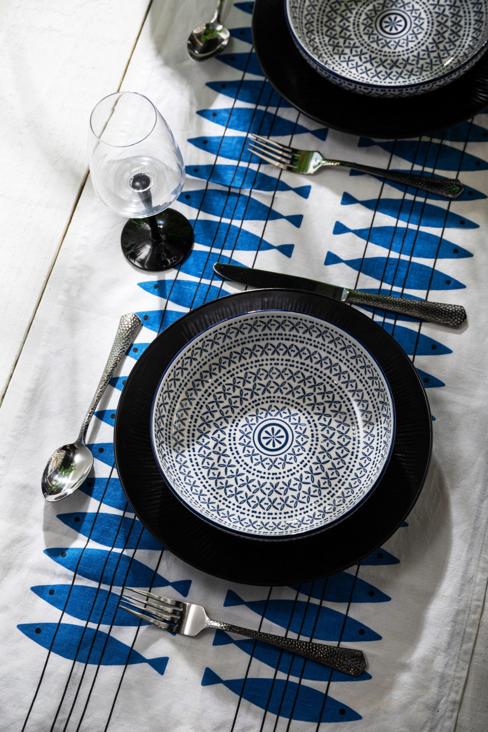 Mikasa Glazed Stoneware Coupe Bowl 21cm (Blue Mediterranean)