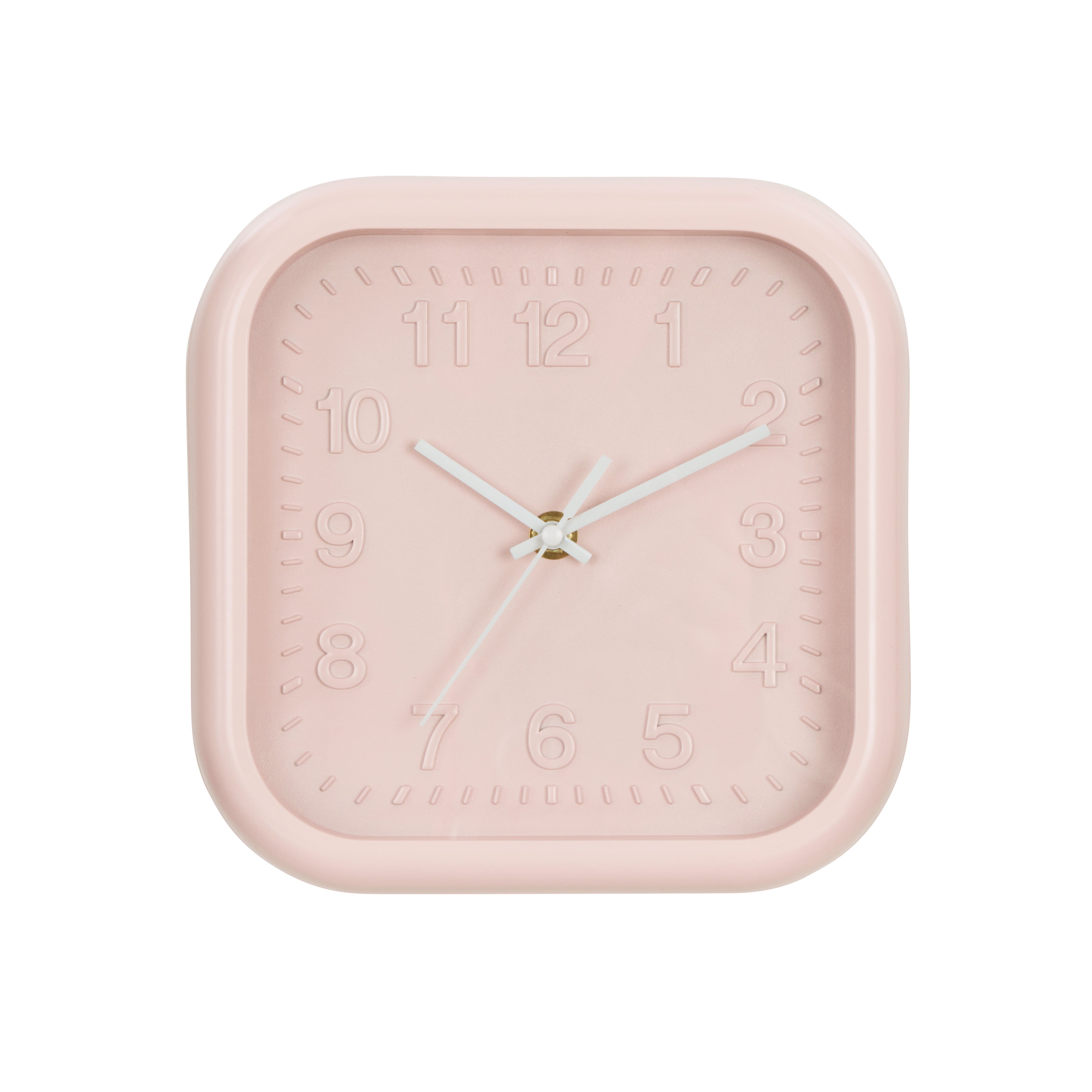 Emporium Nico Mini Wall Clock Pink & White