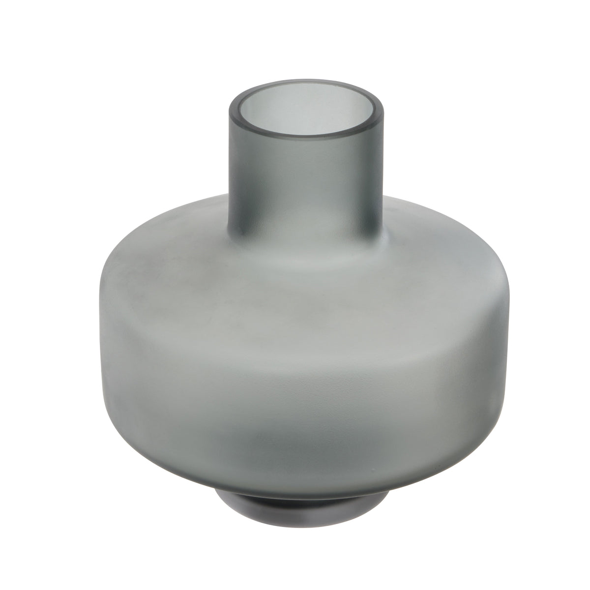 Amalfi Jasper Glass Vase Matte Grey
