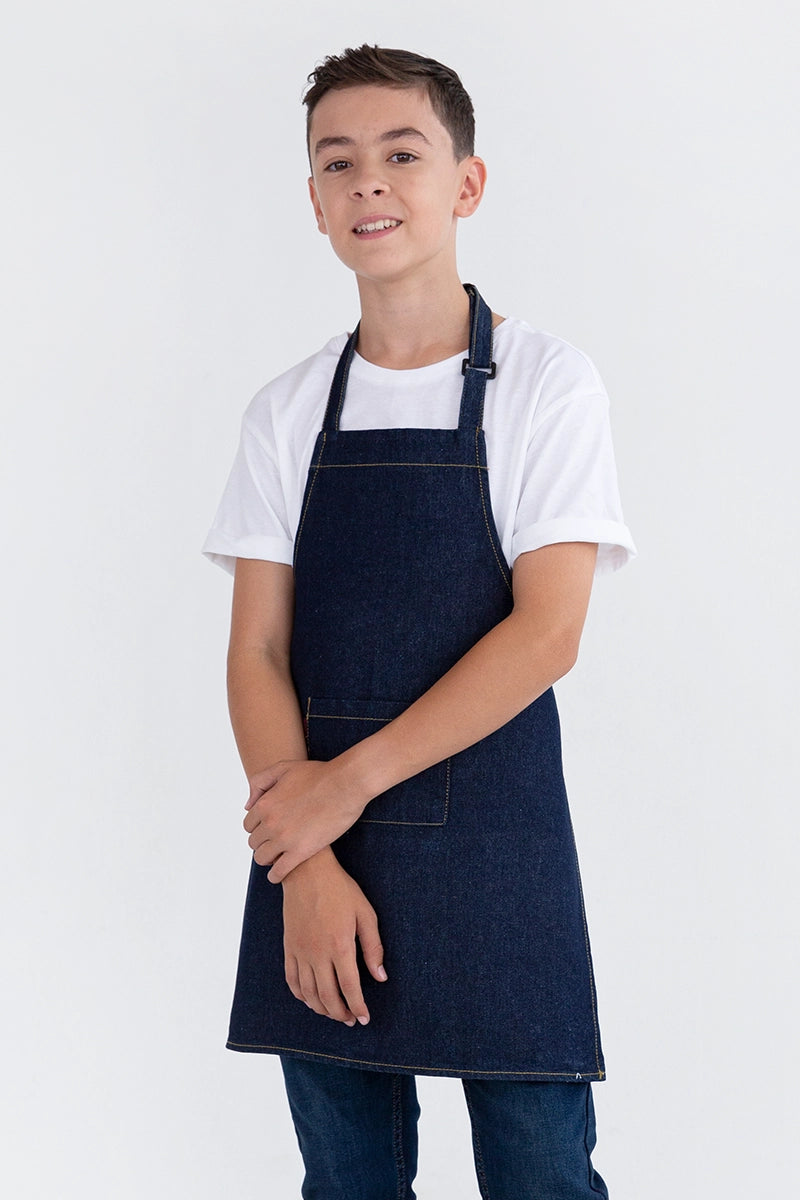 Aussie Chef Kids Bib Apron - Denim Navy