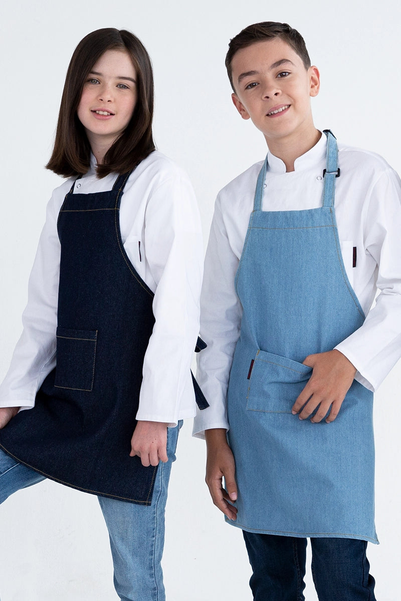 Aussie Chef Kids Bib Apron - Denim Navy