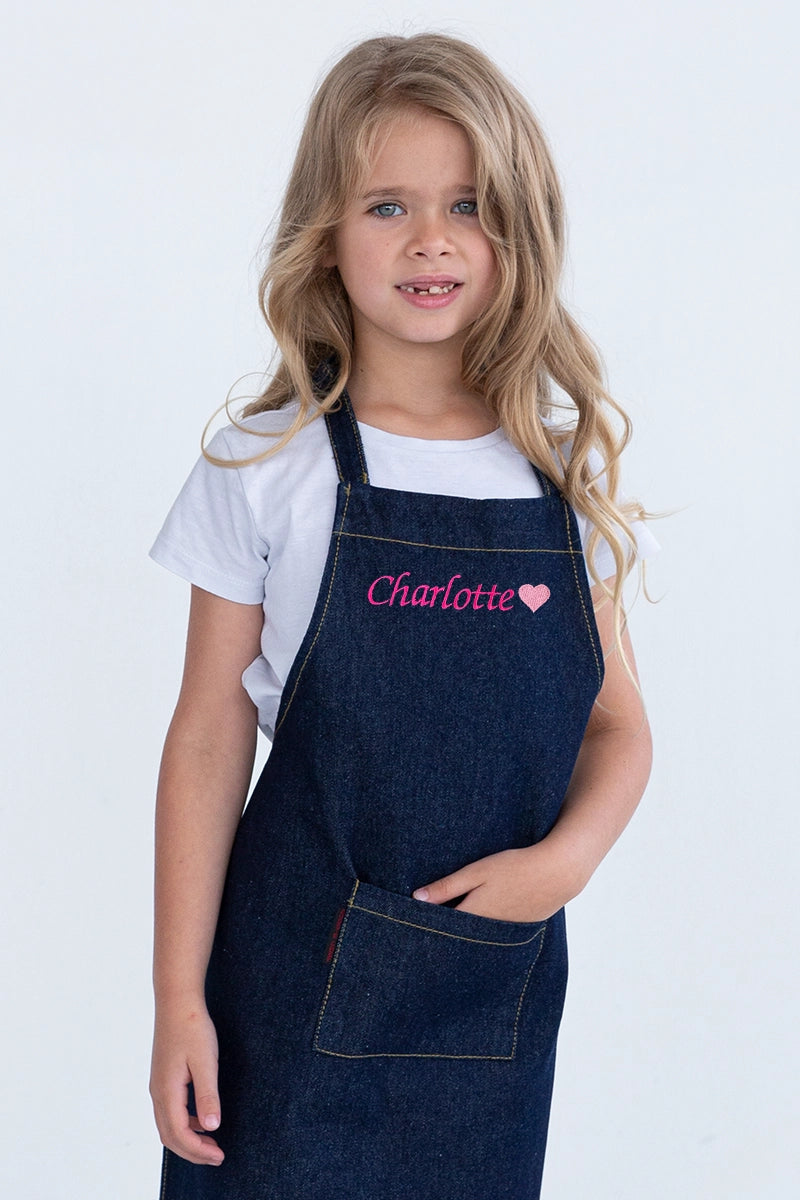 Aussie Chef Kids Bib Apron - Denim Navy