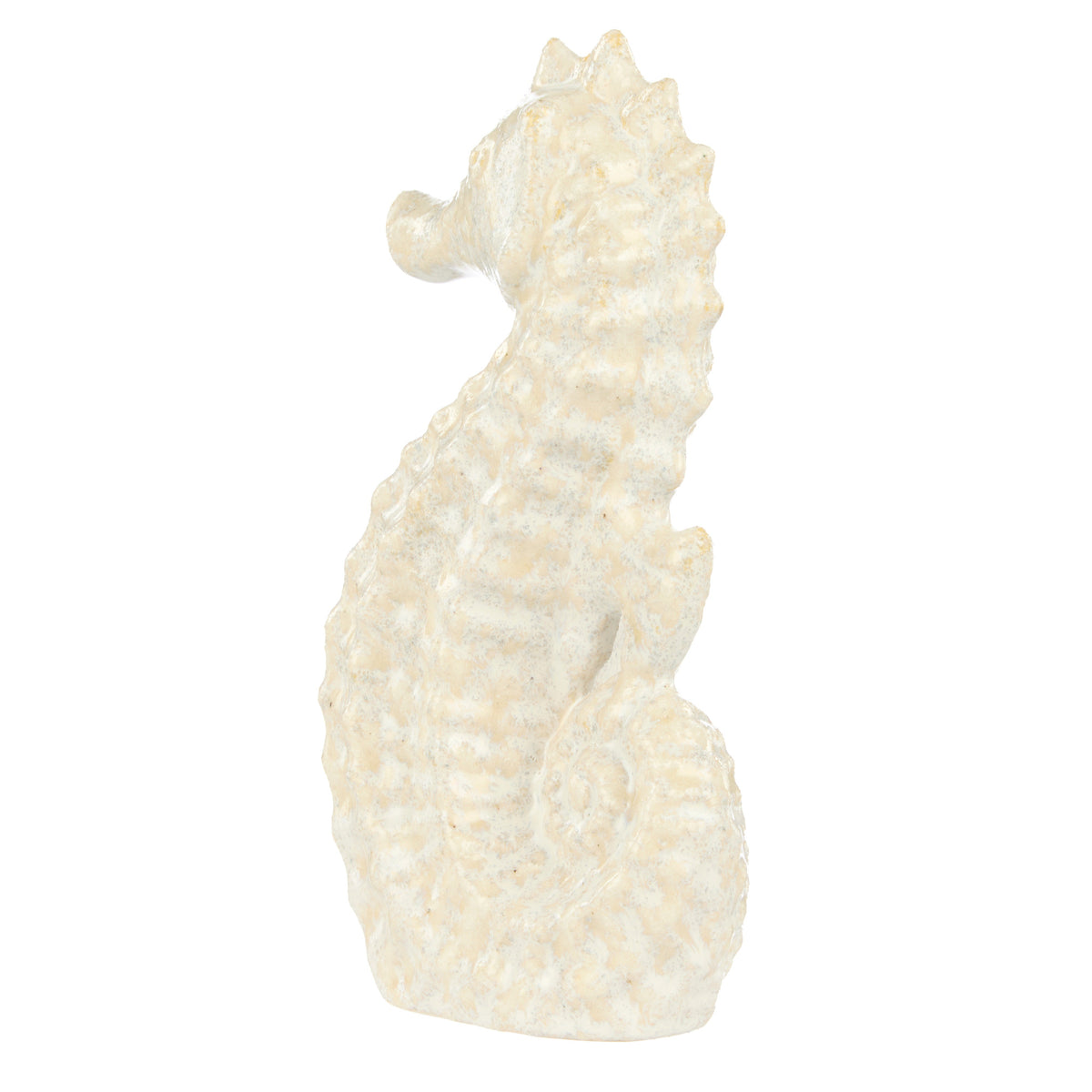 Amalfi Ceramic Seahorse Sculpture Small White