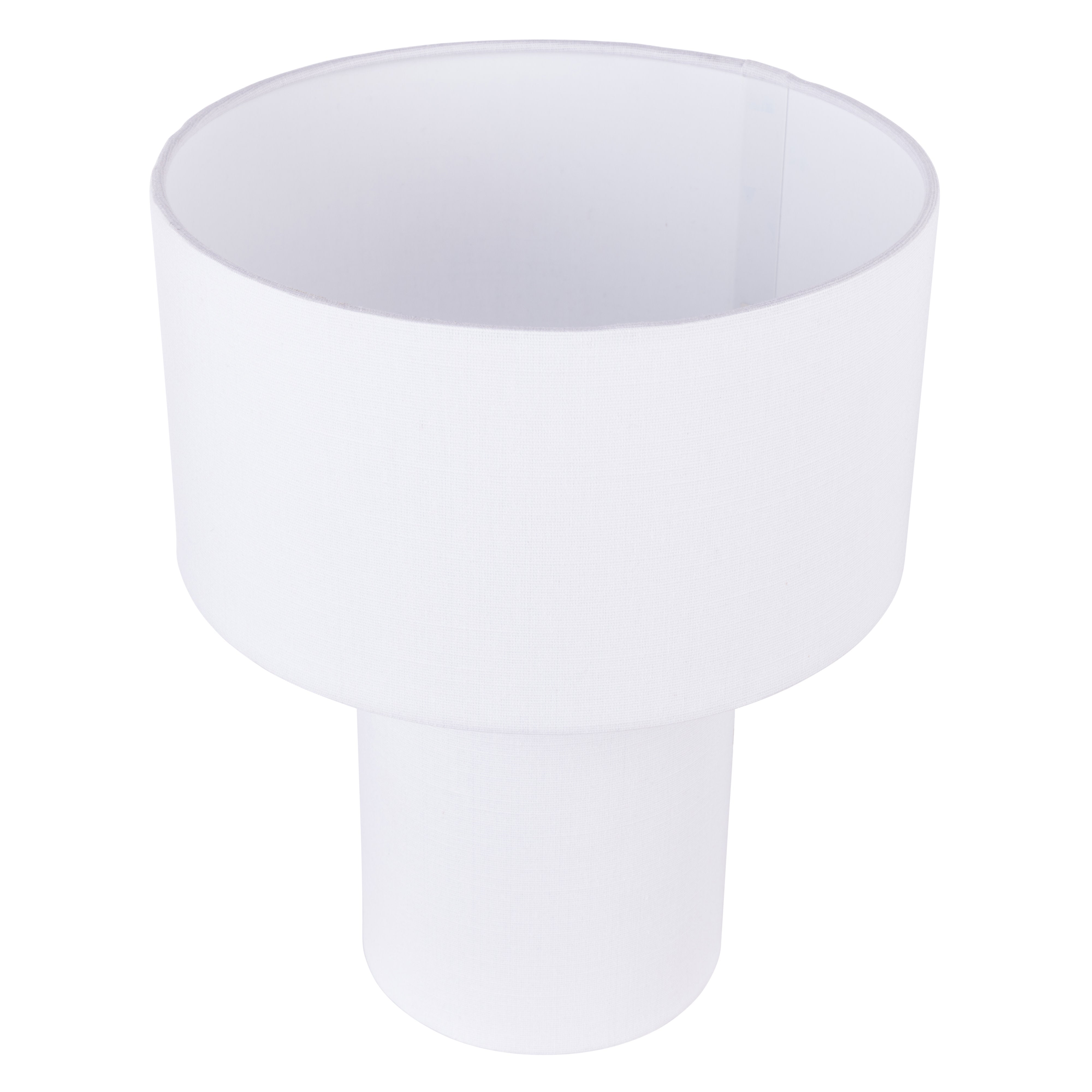 Emporium Hendrix Fabric Table Lamp White