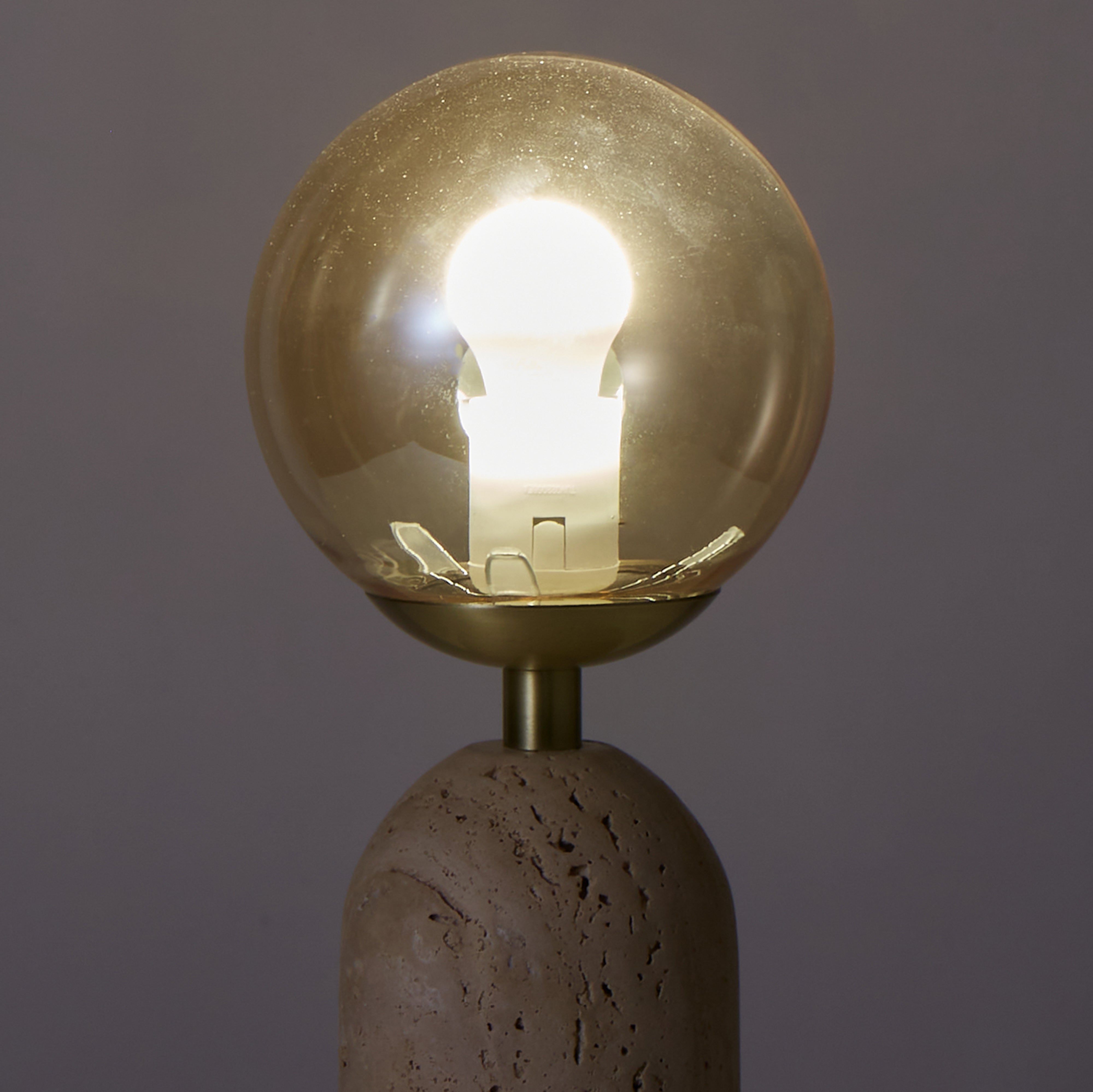 Amalfi Soloman Travertine Table Lamp Natural