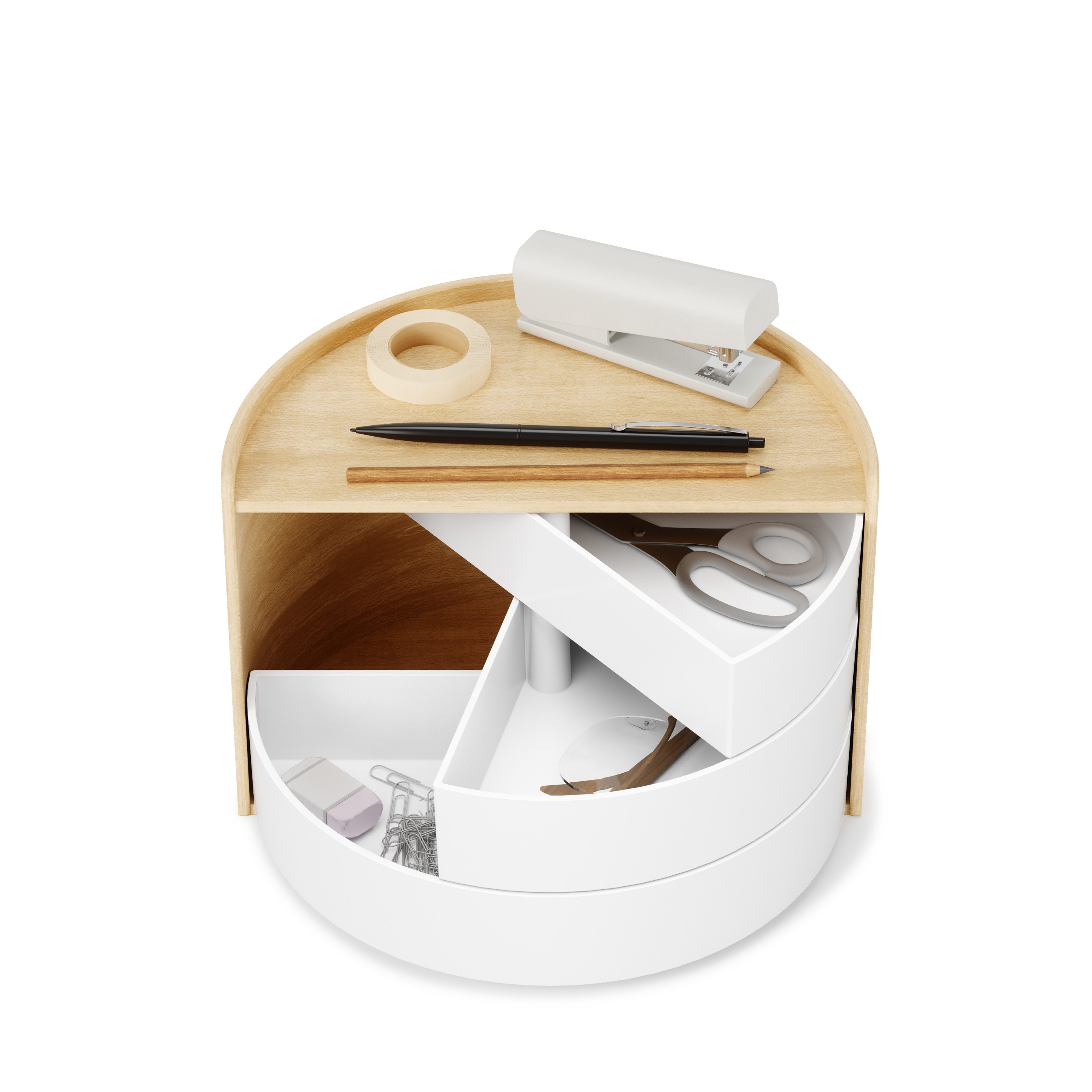 Umbra Moona Storage Box White & Natural