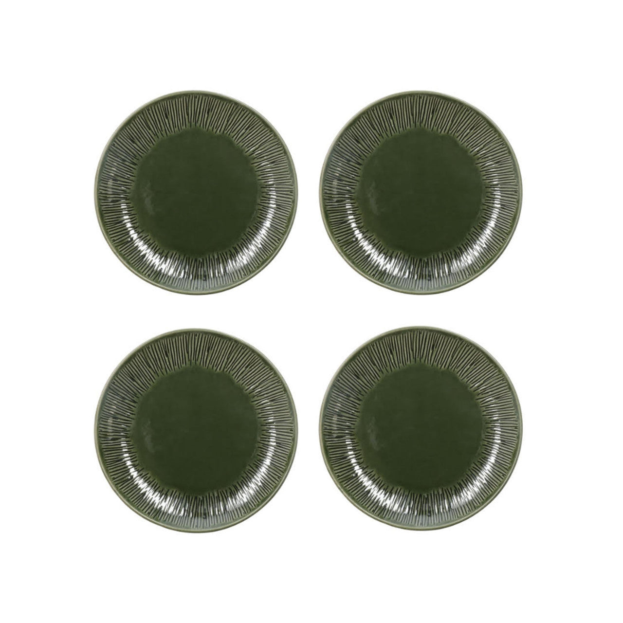 Mikasa Jardin Stoneware Side Plate Set 4 Piece 22cm (Green)