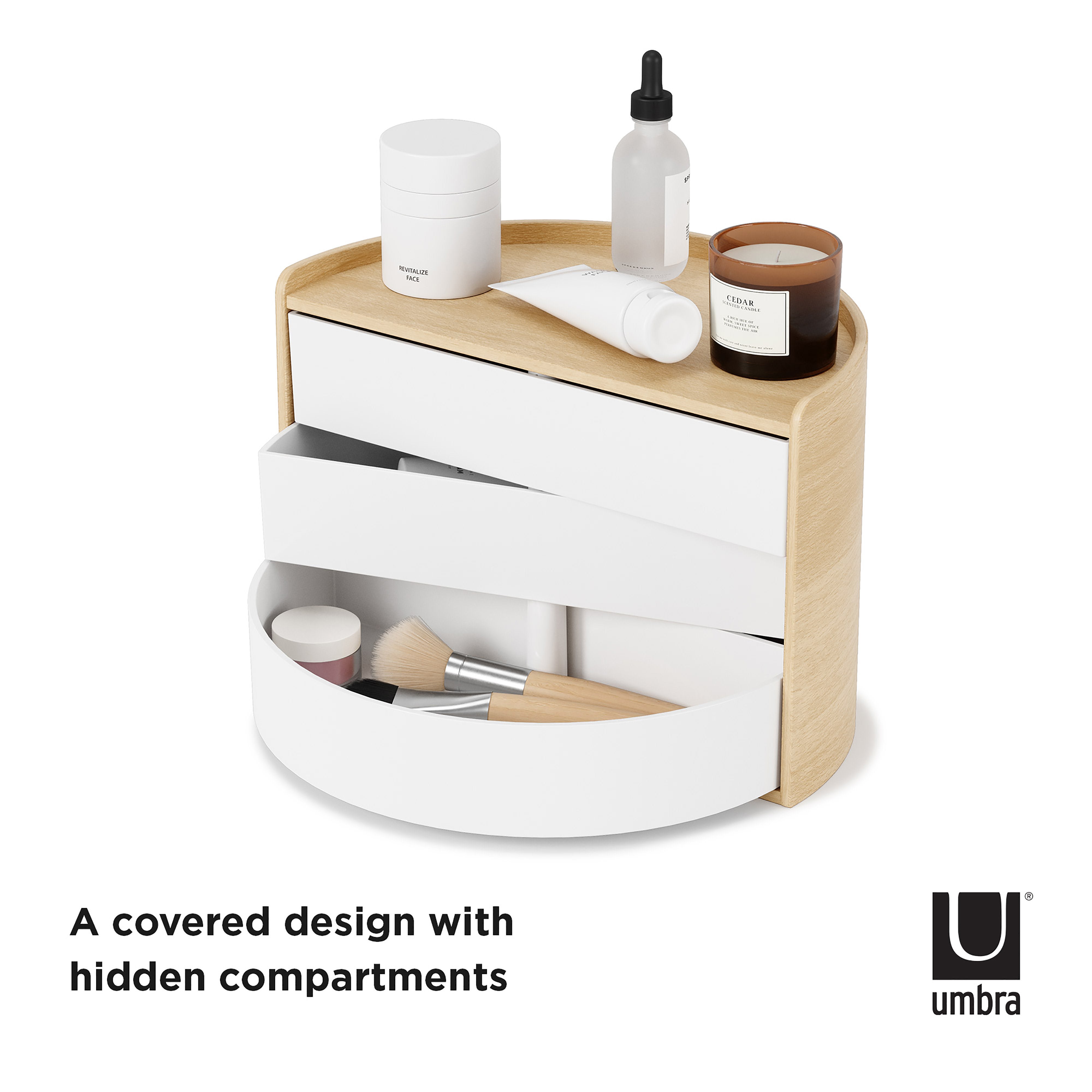 Umbra Moona Storage Box White & Natural