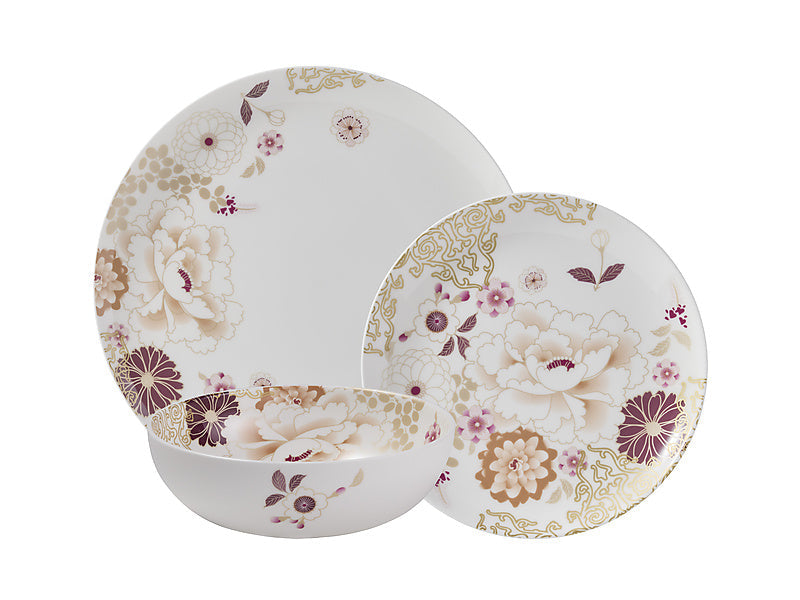 Maxwell & Williams Kimono Dinner Set White 12 Piece