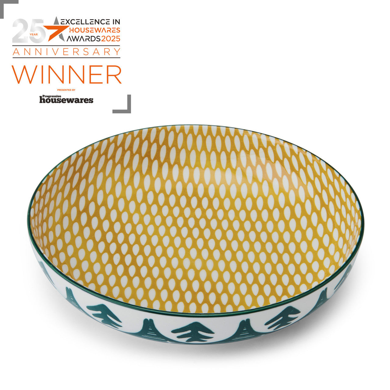 Mikasa Glazed Stoneware Coupe Bowl 21cm (Green Leaf)