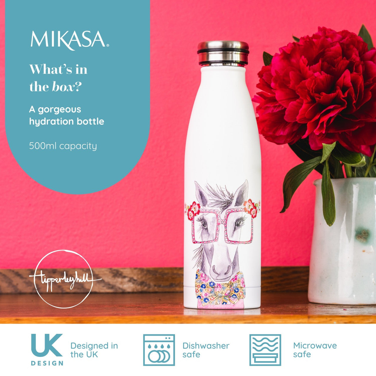 Mikasa x Tipperleyhill Insulated Bottle 500ml (Horse)