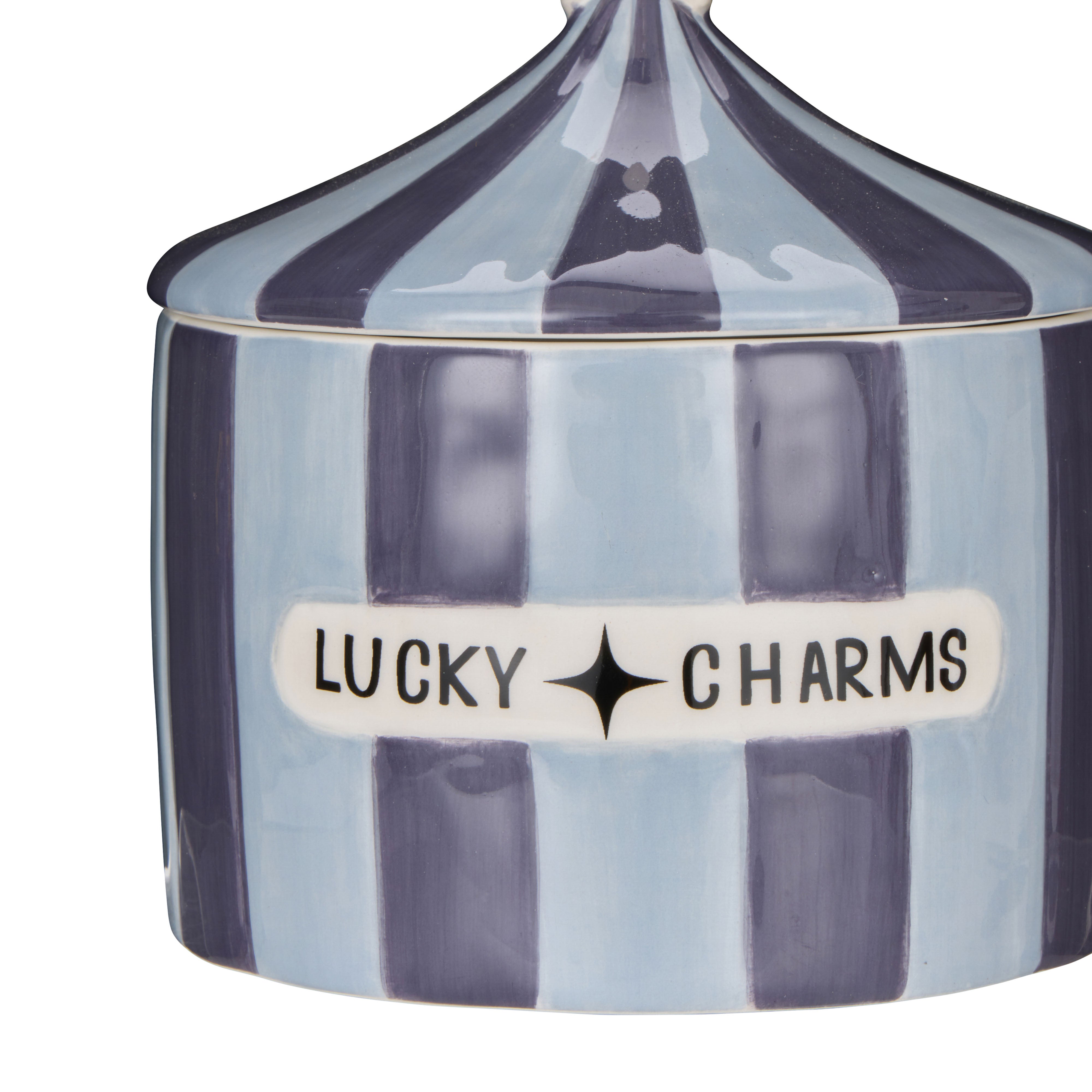 Emporium Lucky Charms Cannister Light Blue & Dark Blue
