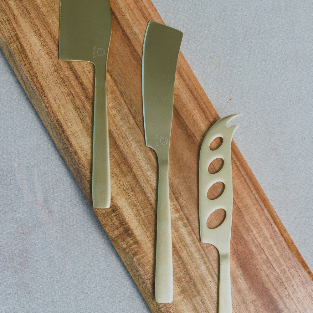 Artesà Brass Cheese Knife Set