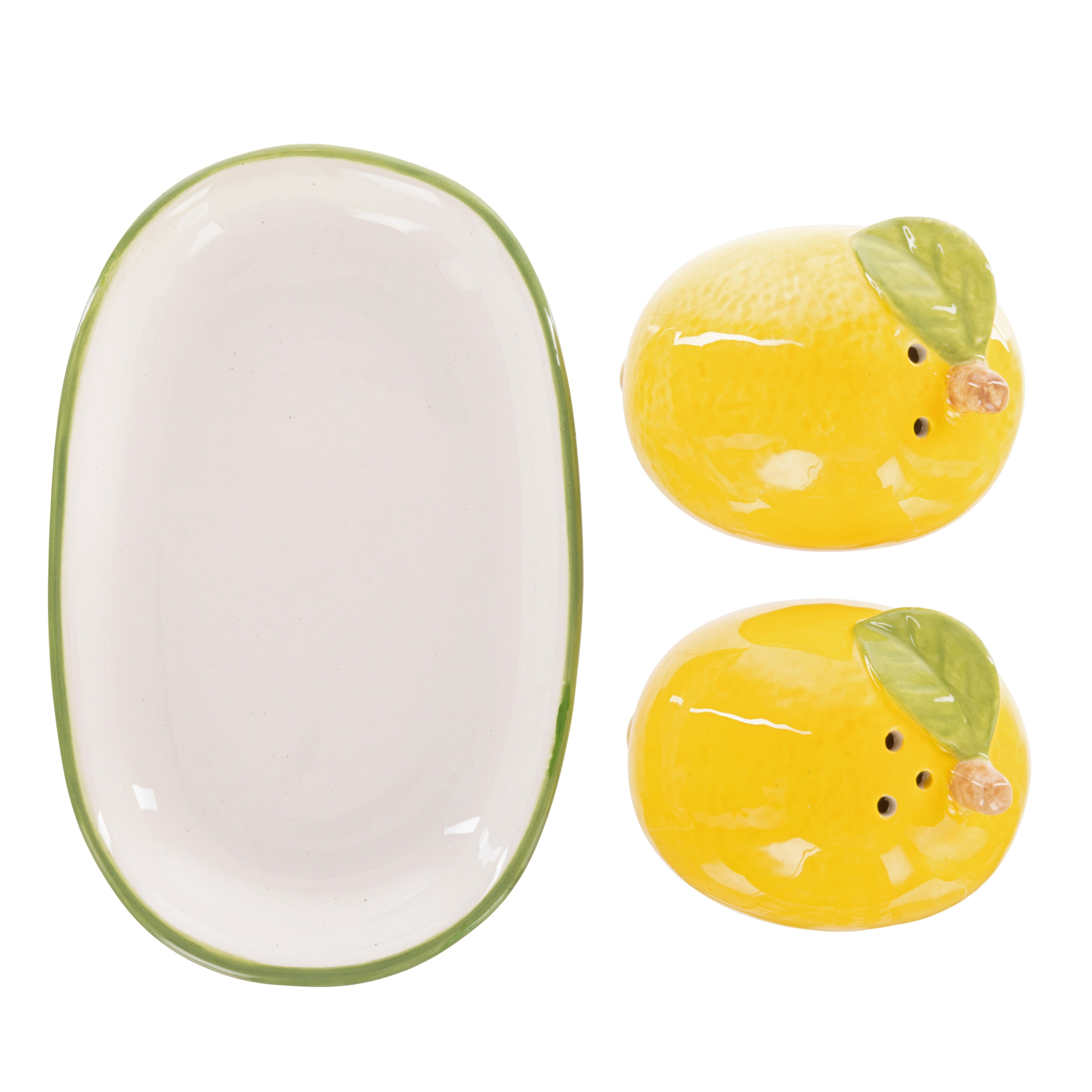 Emporium Limoncello Salt and Pepper Shakers Yellow & Green