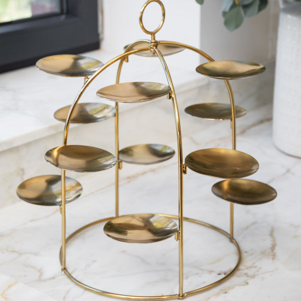 Artesà Brass Canapé Serving Tree