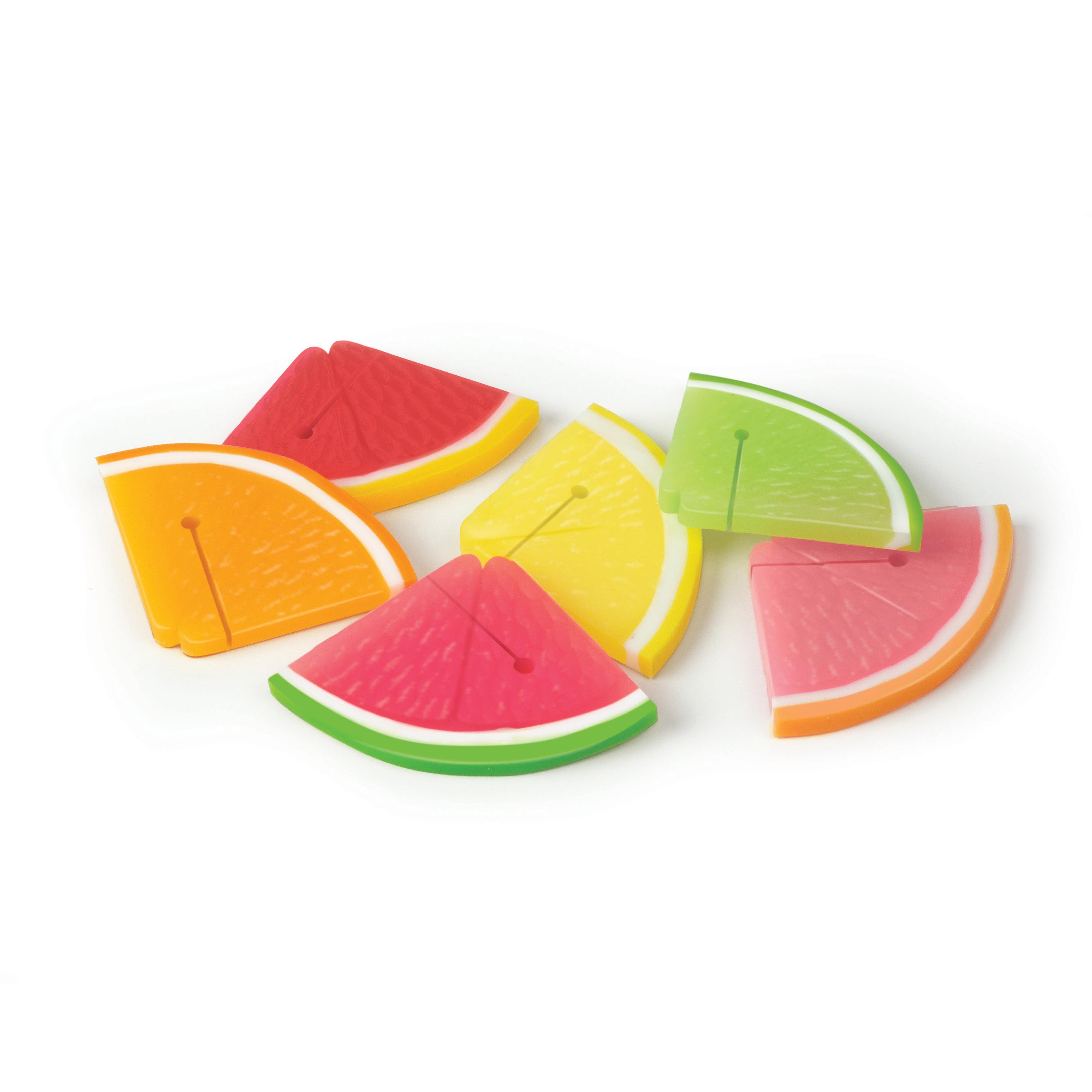 Fred Fruit Cocktail Drink Markers 6 Piece Set Multi-Coloured