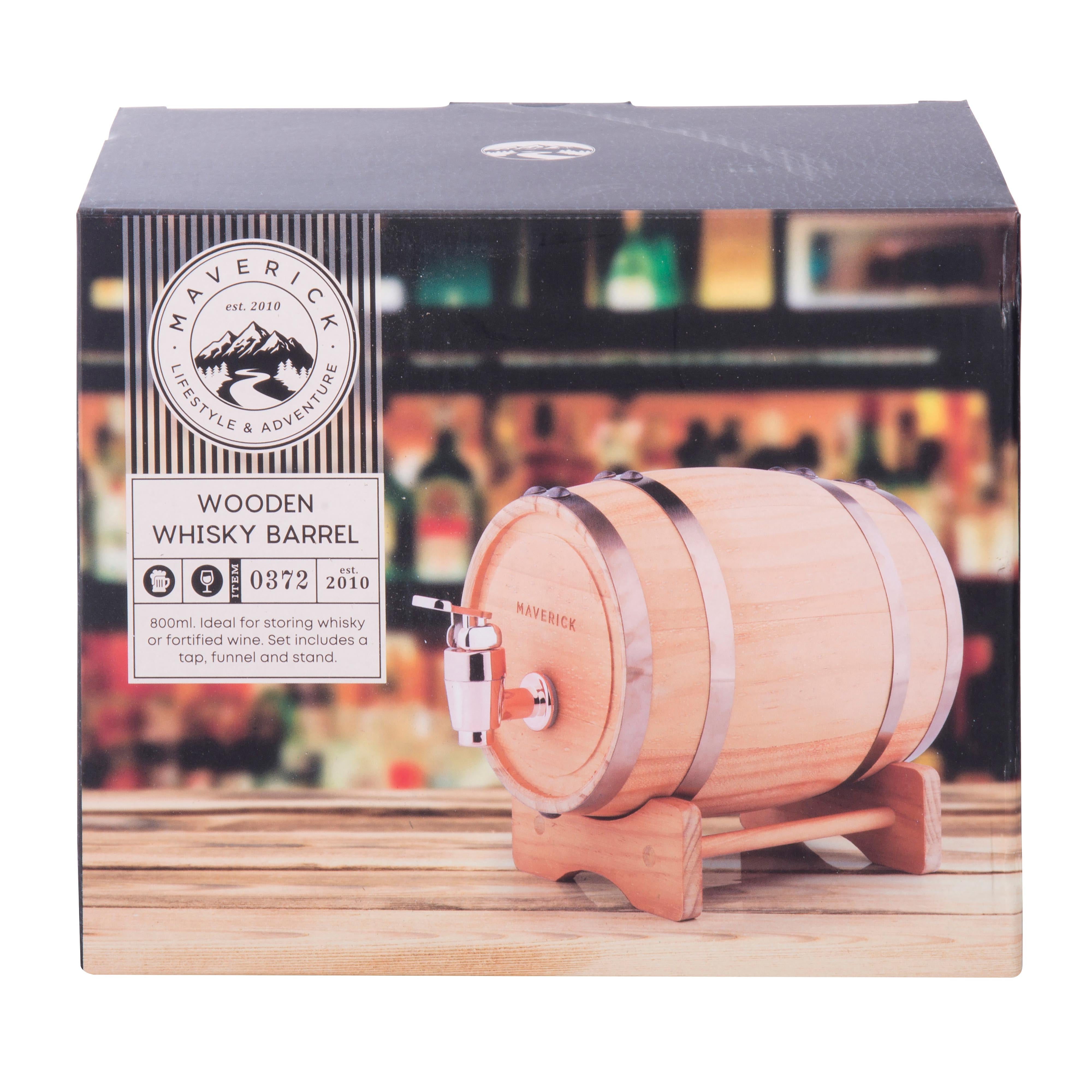 Maverick Wooden Whisky Barrel 800ml