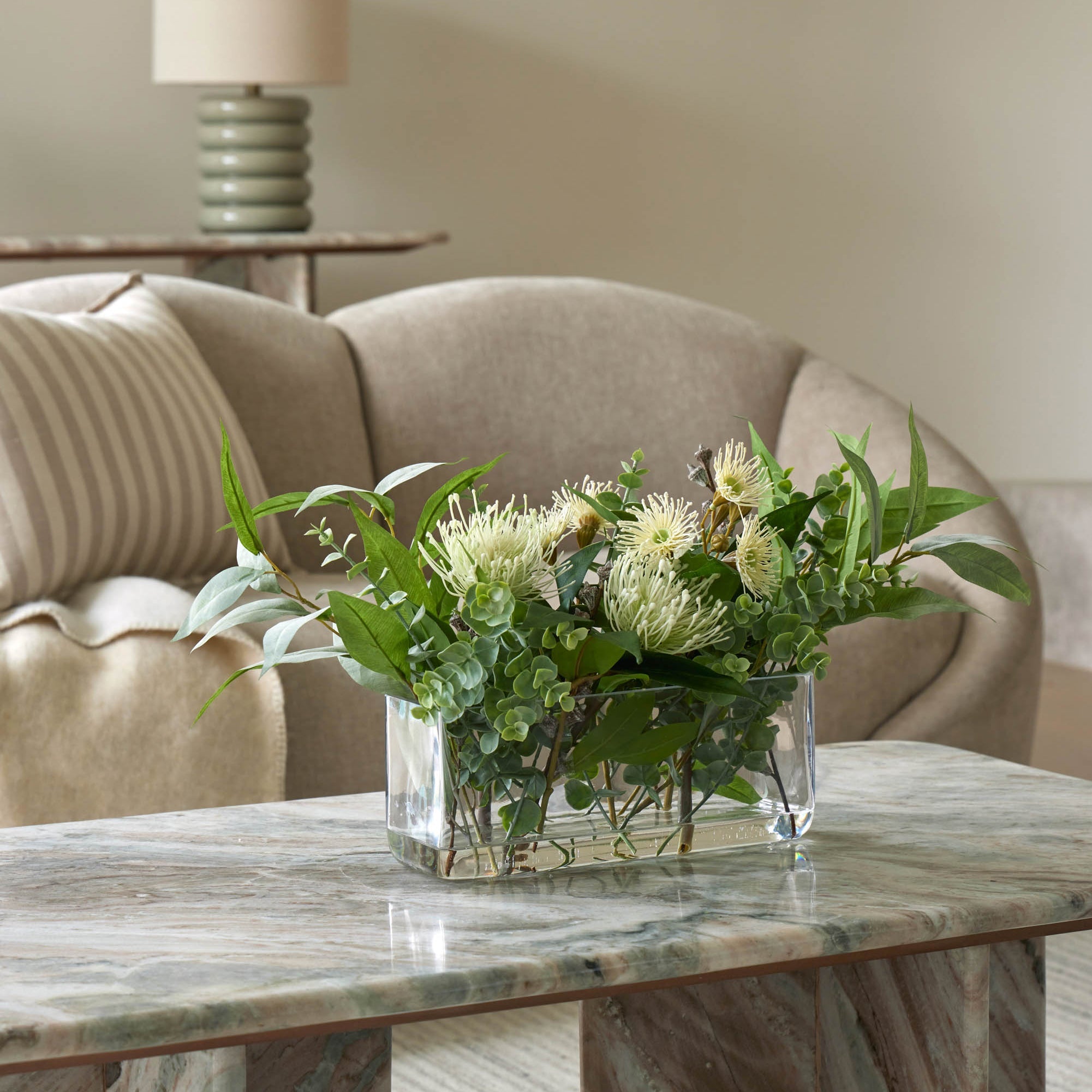 Rogue Pincushion Eucalyptus - Esme White & Green
