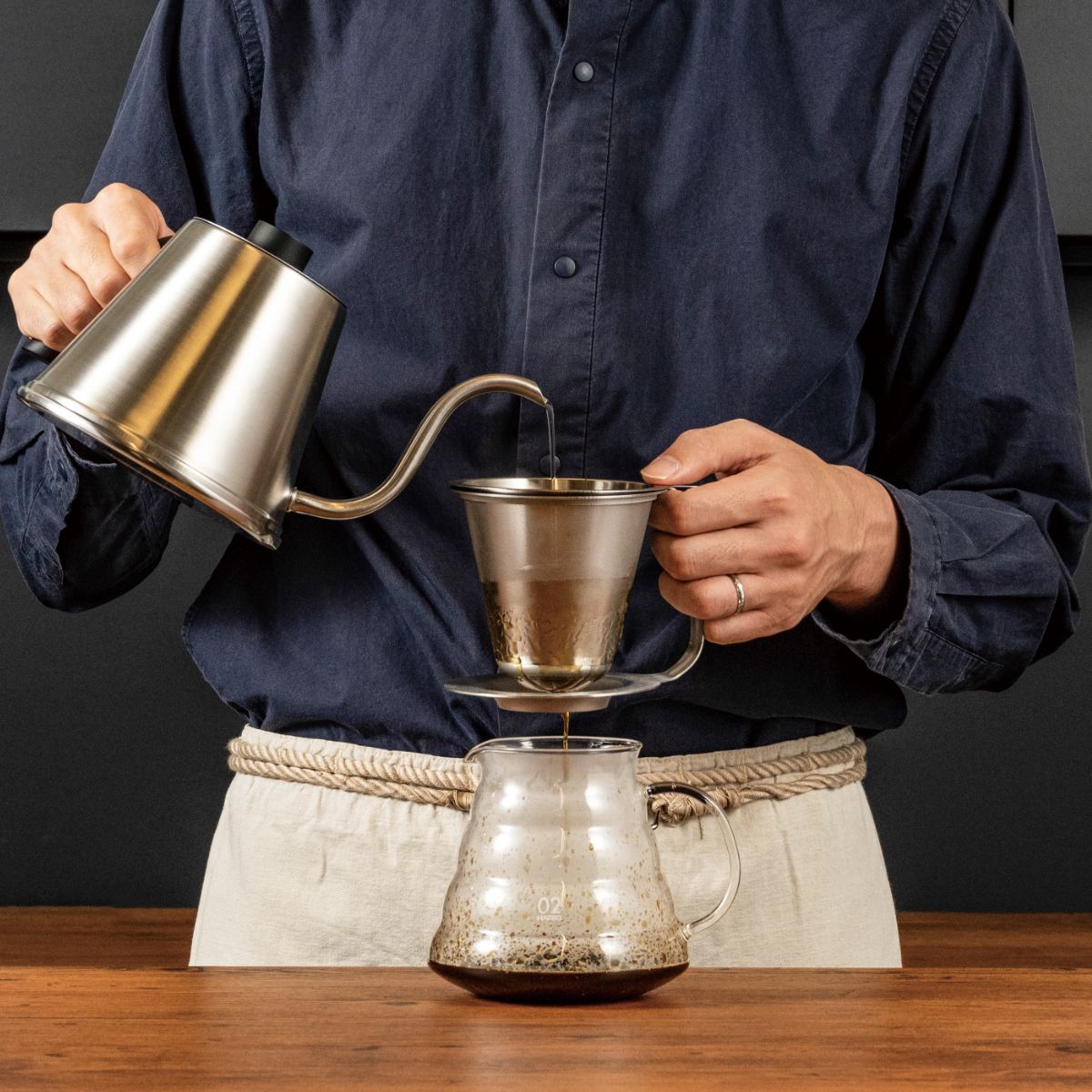 Hario Double Stainless Dripper KASUYA Model