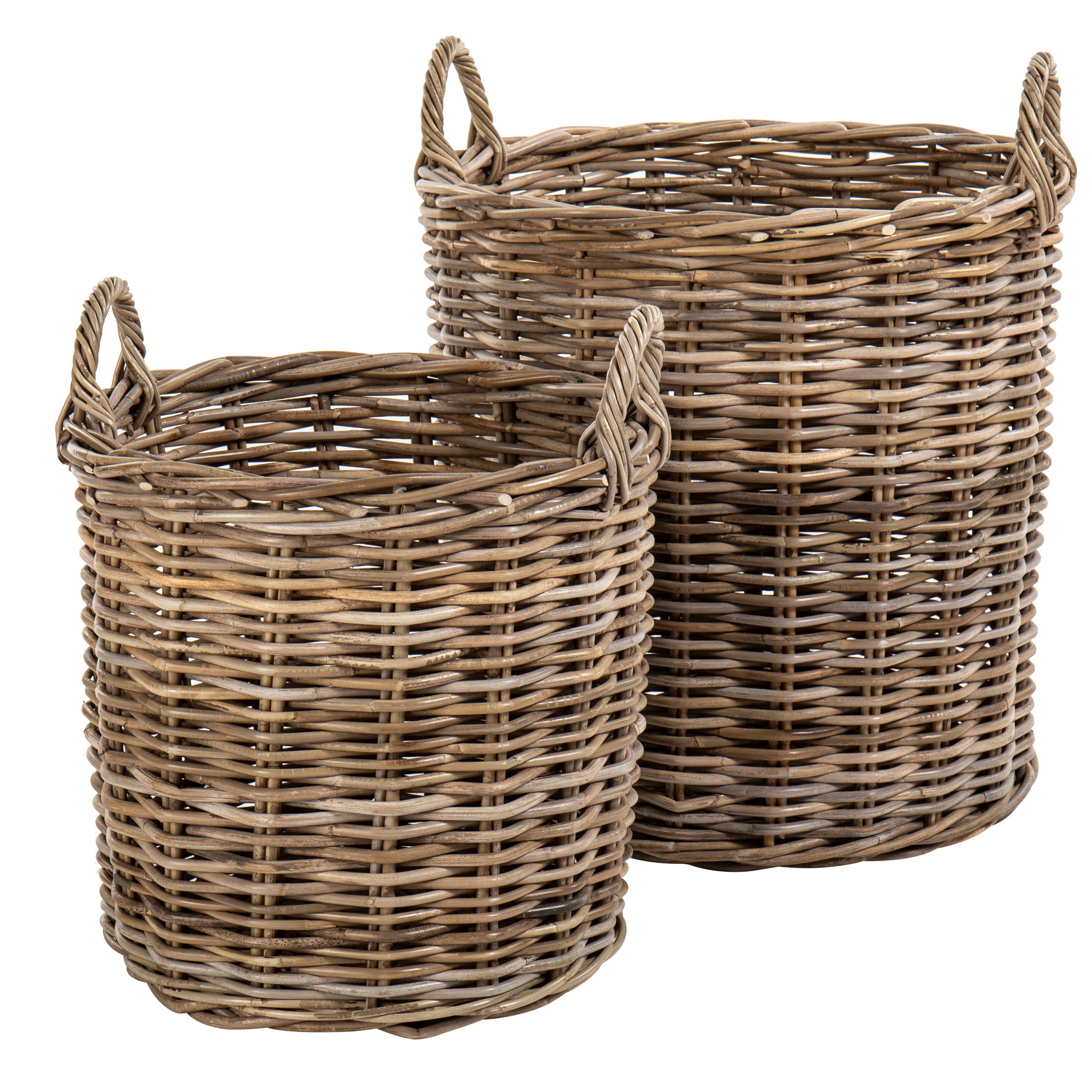 Amalfi Aubusson Baskets 2 Piece Set Kubu Grey