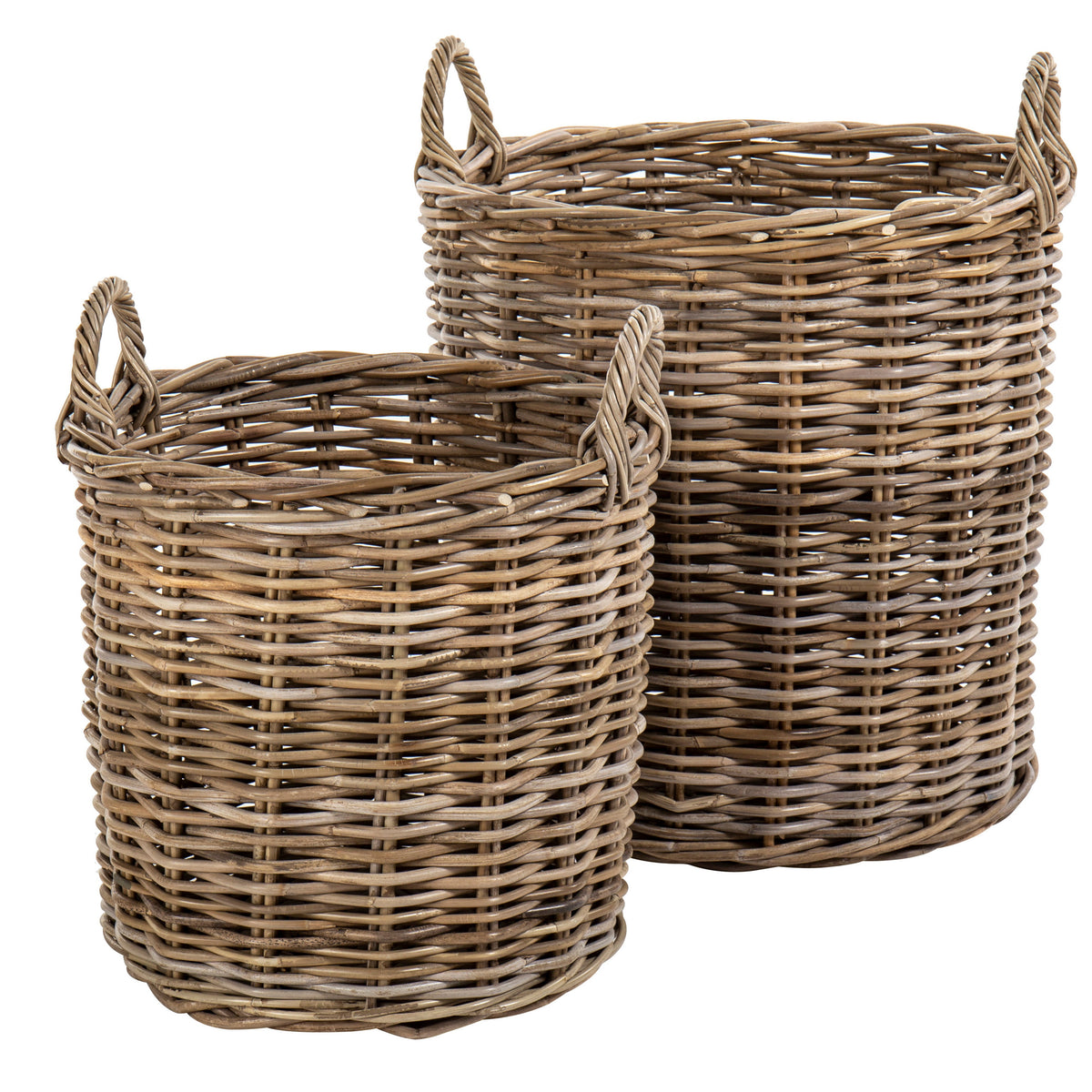 Amalfi Aubusson Baskets 2 Piece Set Kubu Grey