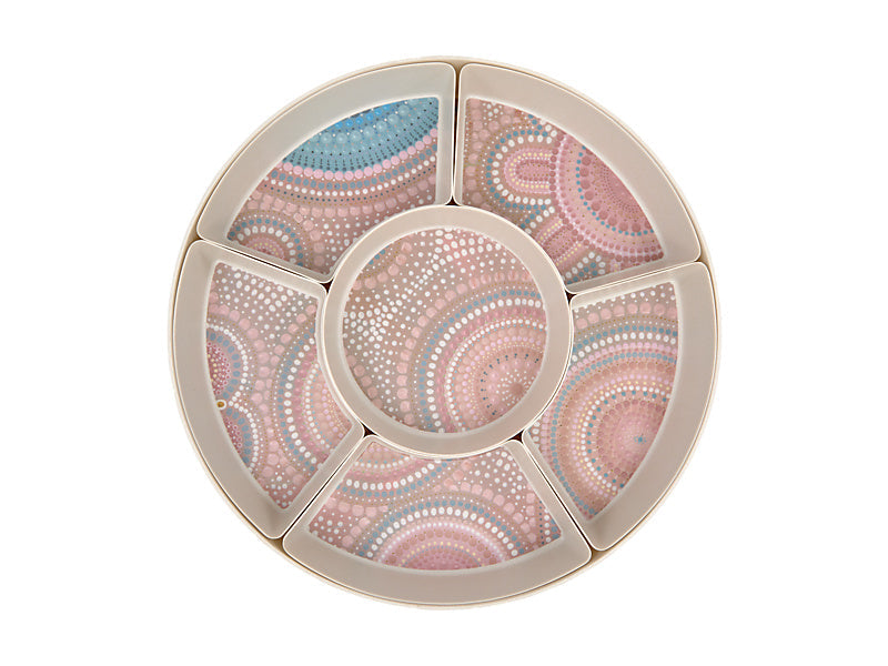 Maxwell & Williams Lou Martin Uplift Melamine Divided Platter Set Stone 7 Piece