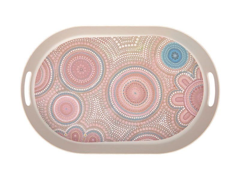 Maxwell & Williams Lou Martin Uplift Melamine Tray Stone 46.5 x 30cm