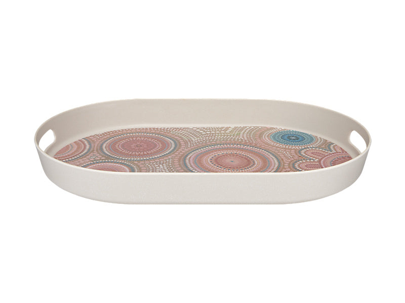 Maxwell & Williams Lou Martin Uplift Melamine Tray Stone 46.5 x 30cm