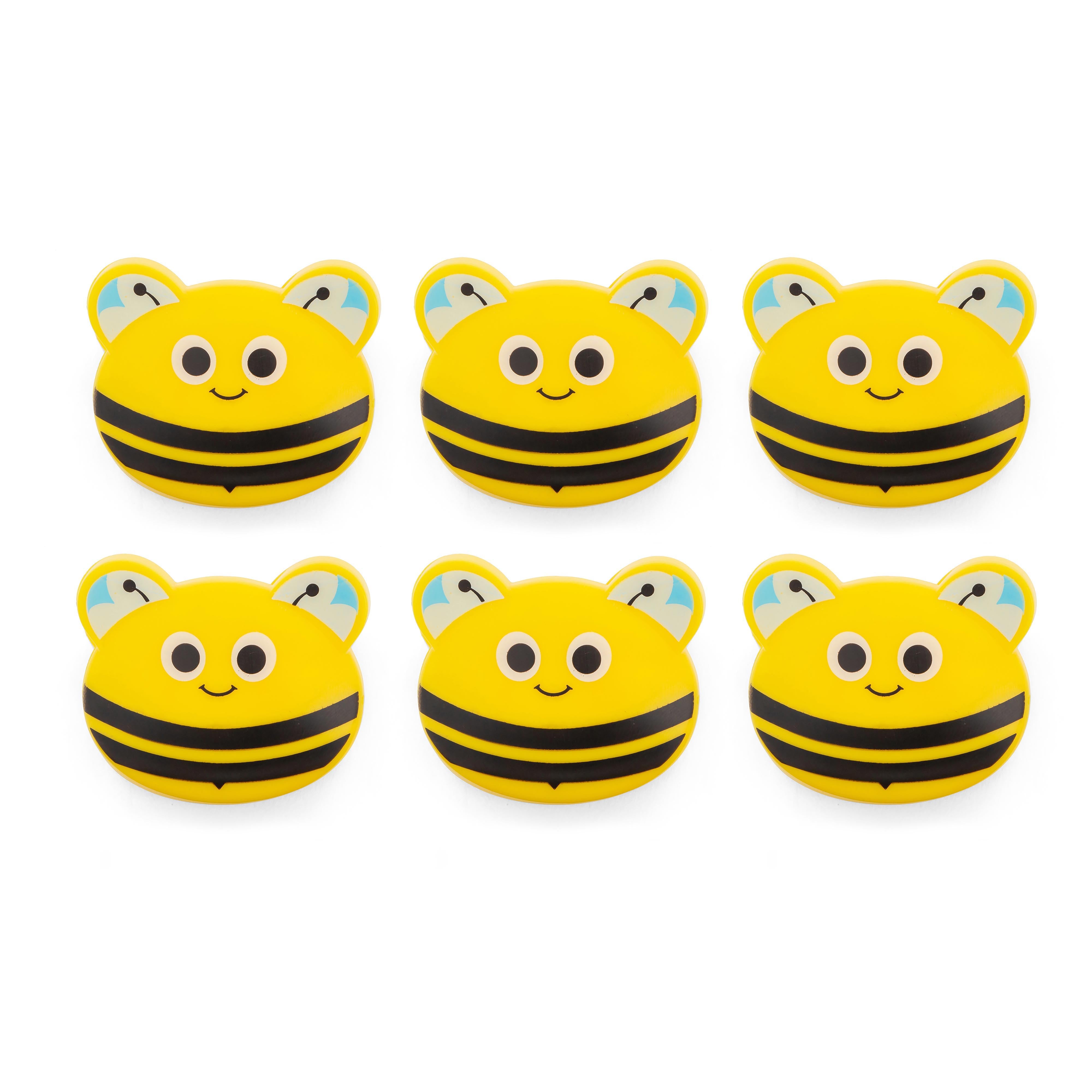 Kikkerland Bee Bag Clips 6 Piece Set Multi-Coloured