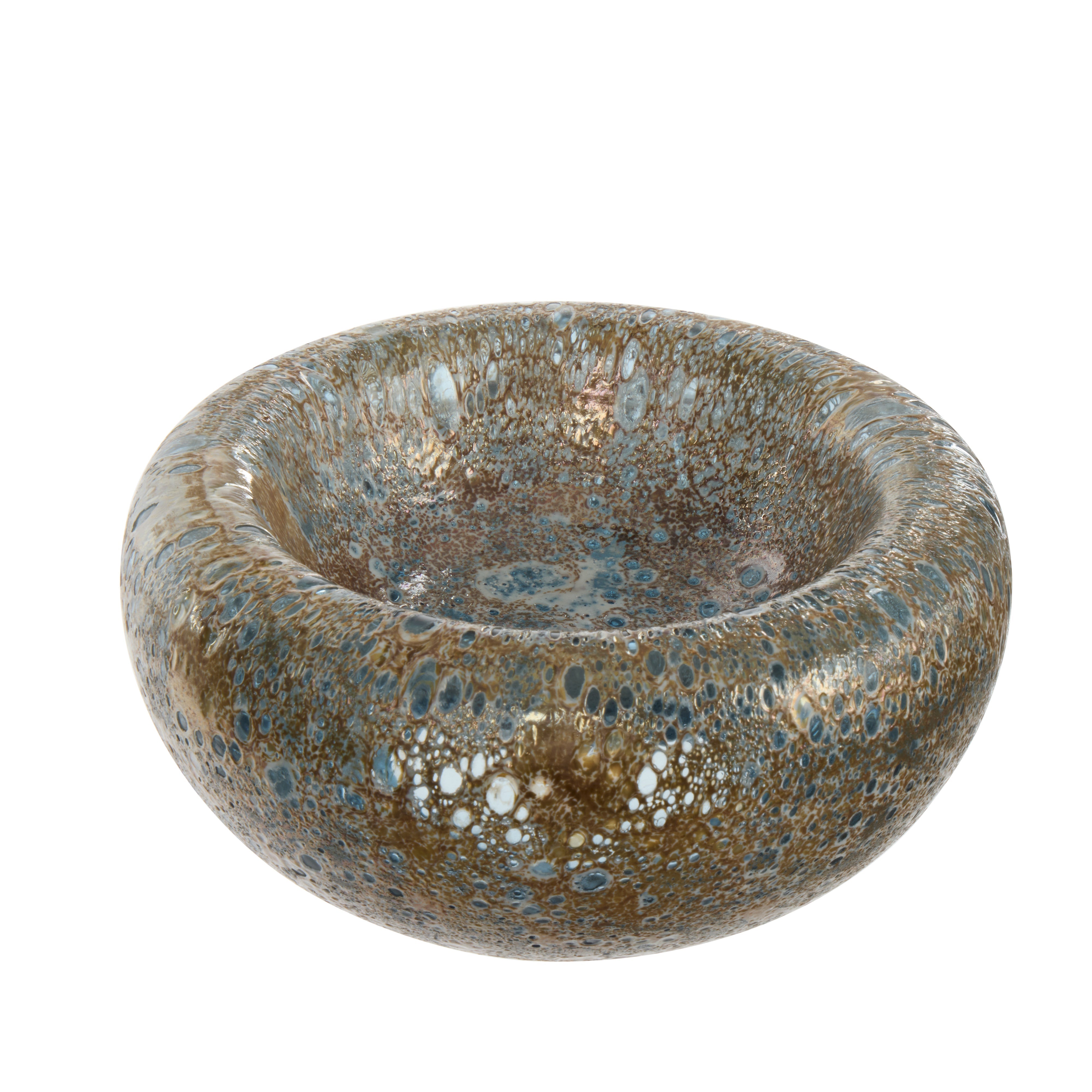 Amalfi Liano Glass Bowl Metallic