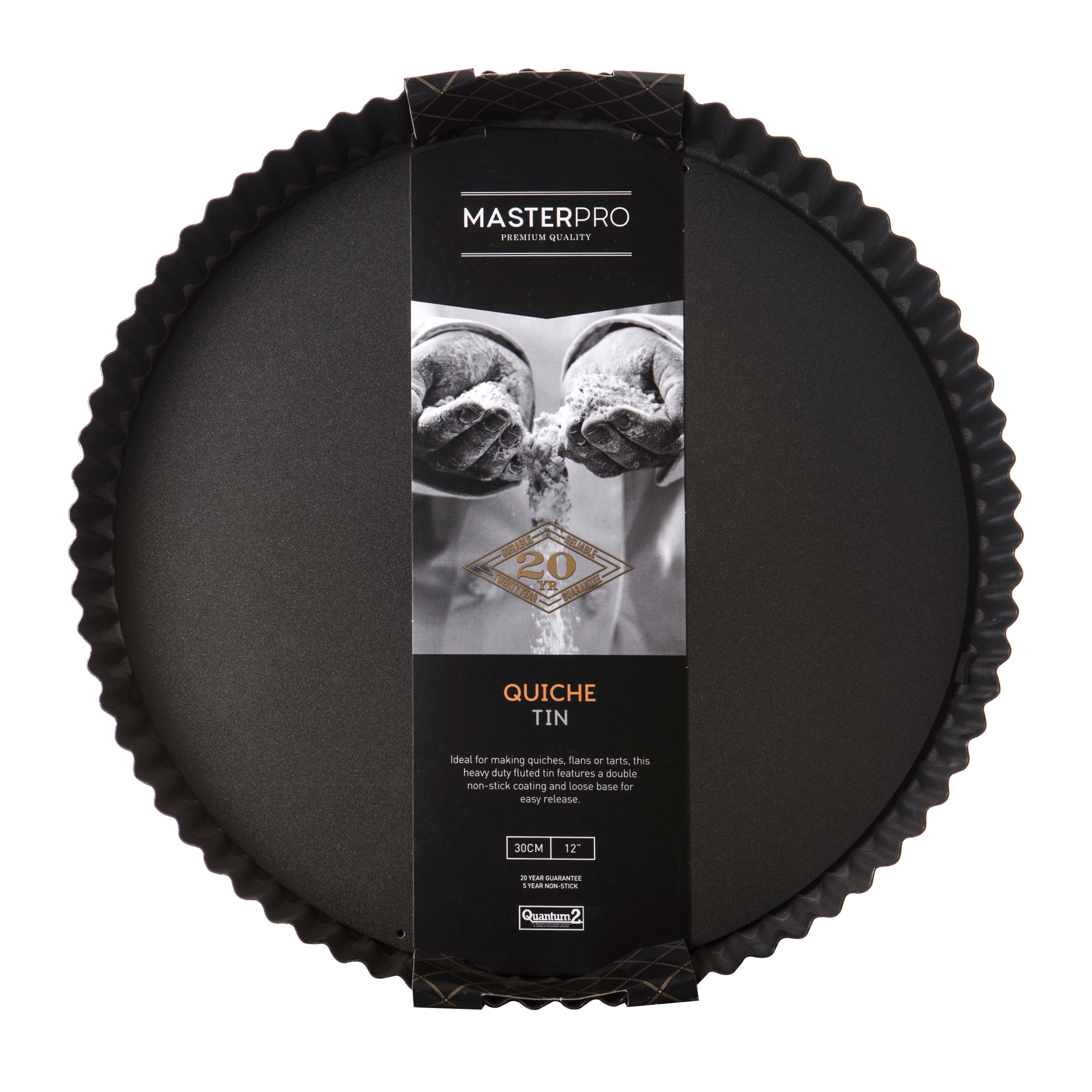 MasterPro Non-Stick Loose Base Round Flan & Quiche Tin 28cm