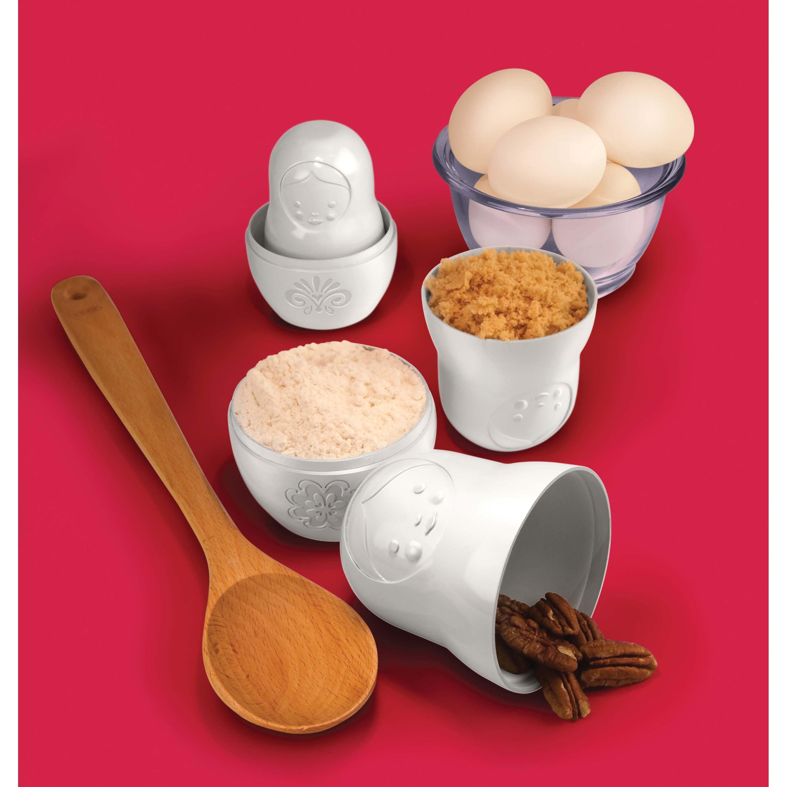 Fred M-Cups Matryoshka Measuring Cups 6 Piece Set White