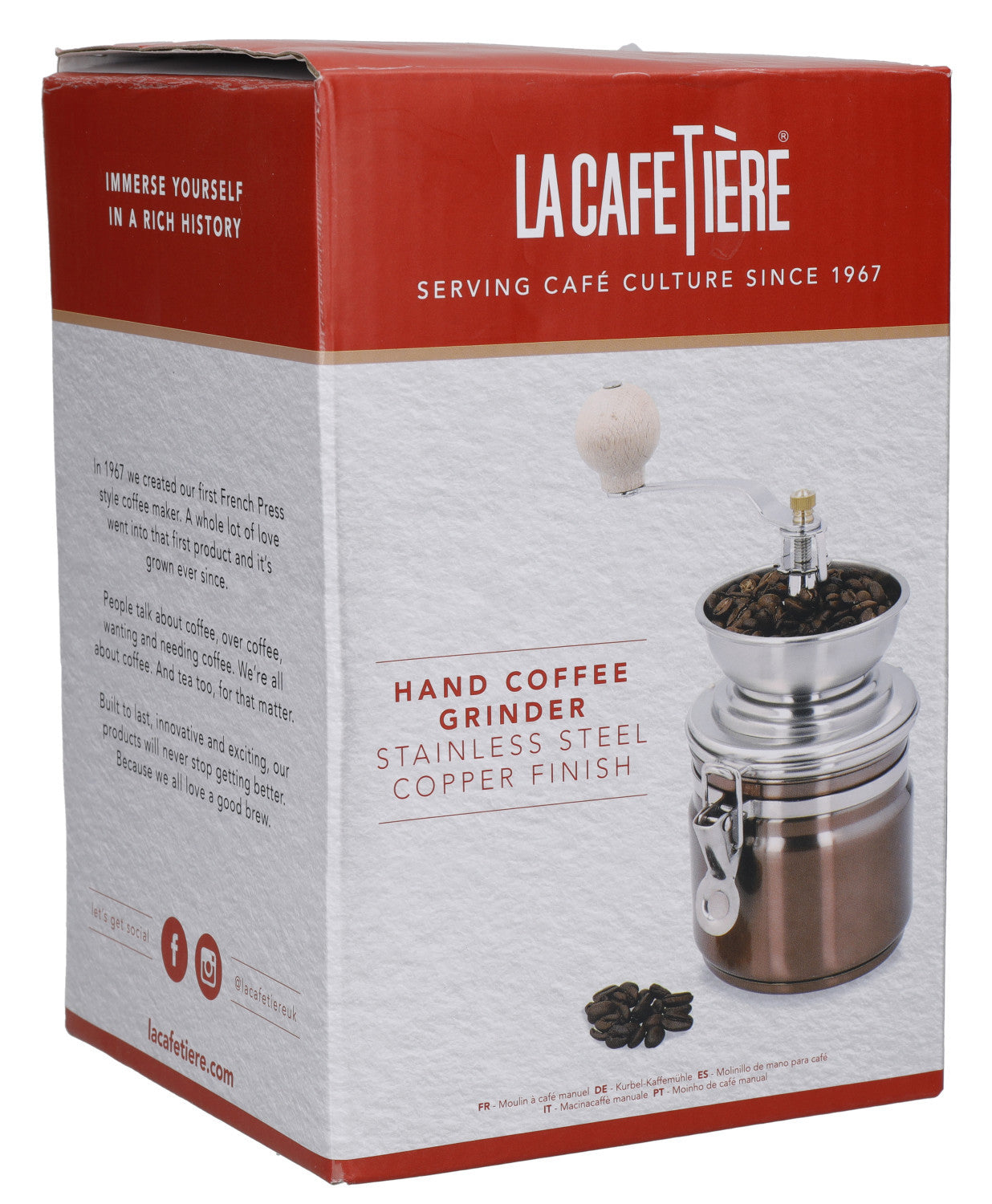 La Cafetière Stainless Steel Coffee Grinder (Copper)
