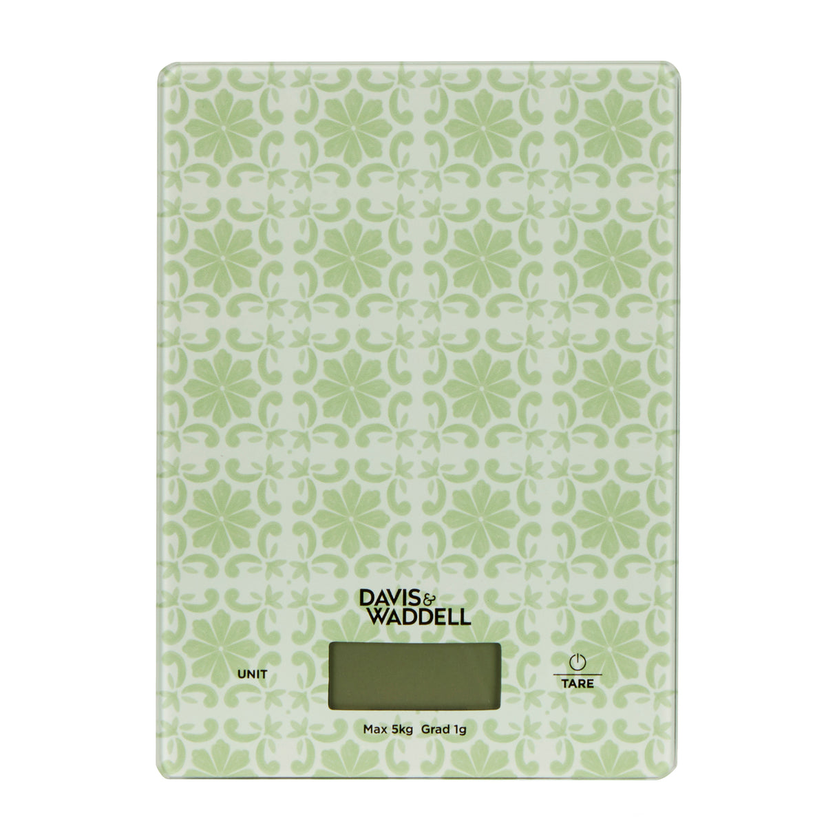Davis & Waddell 5kg Digital Kitchen Scale Printed Green