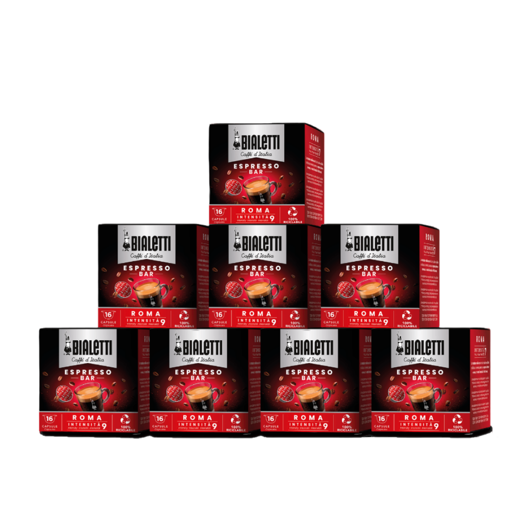 Bialetti Roma Espresso Capsules – Box of 16