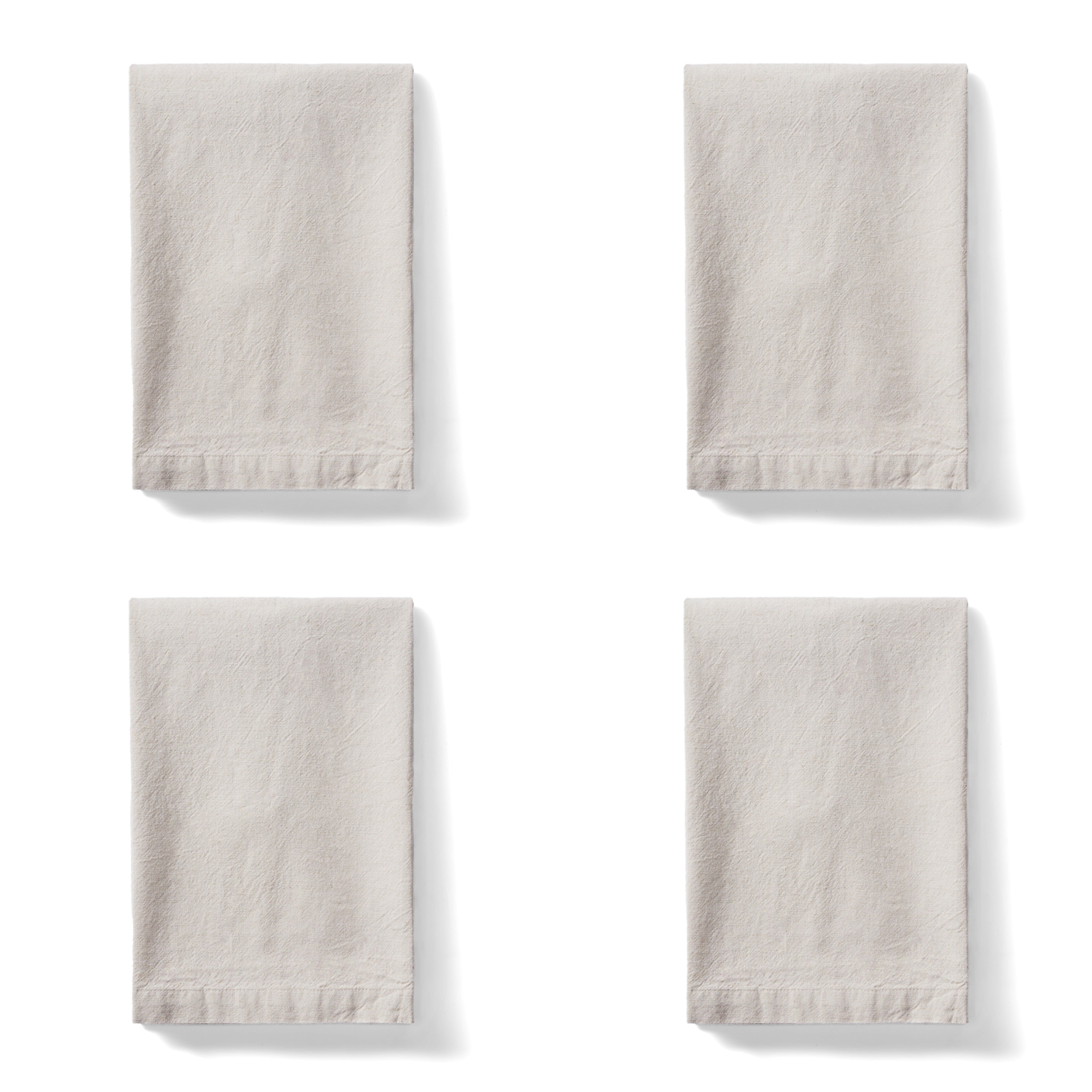 Amalfi Sorrento Liveable Linen Napkins 4 Piece Set Taupe