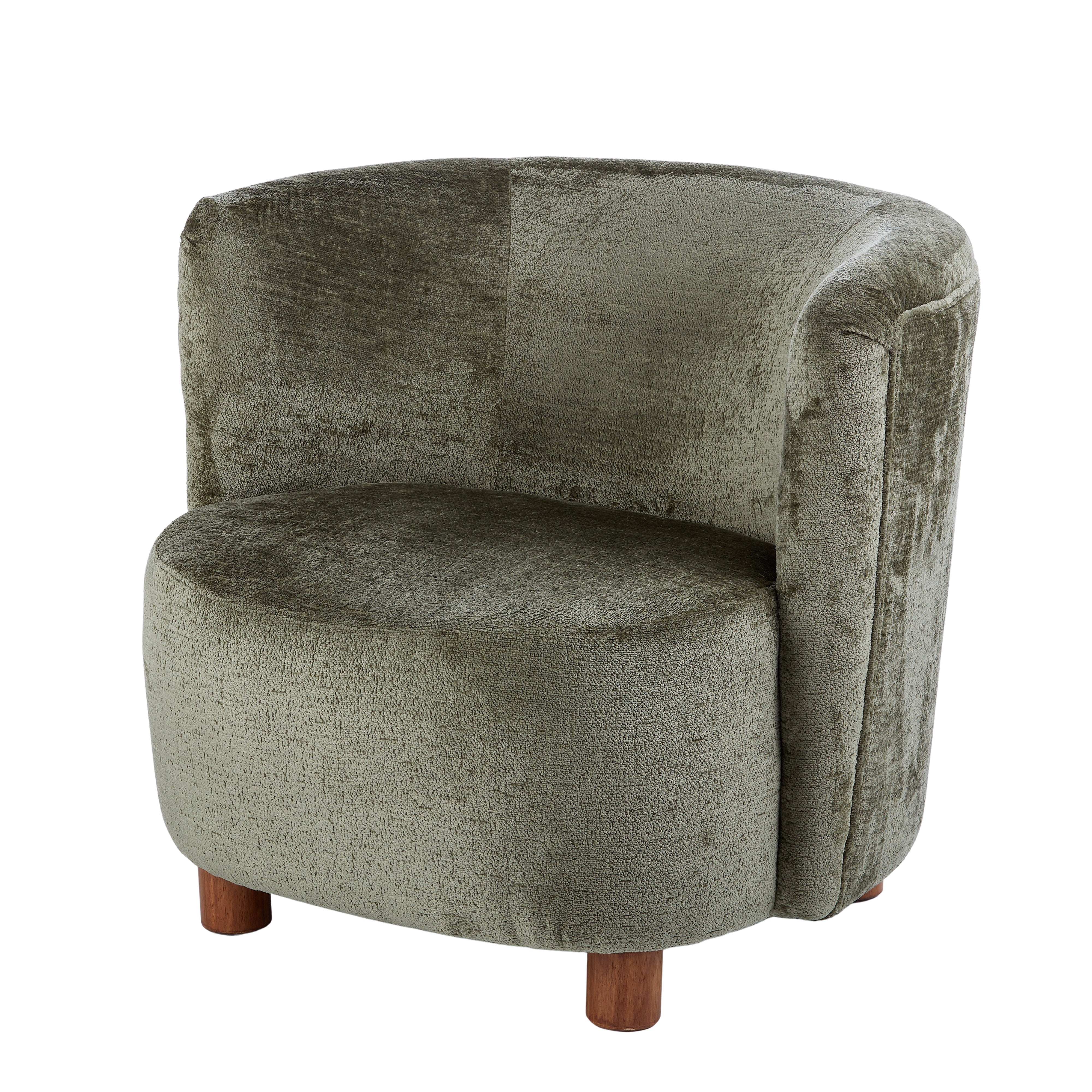 Amalfi Chenille Armchair Green
