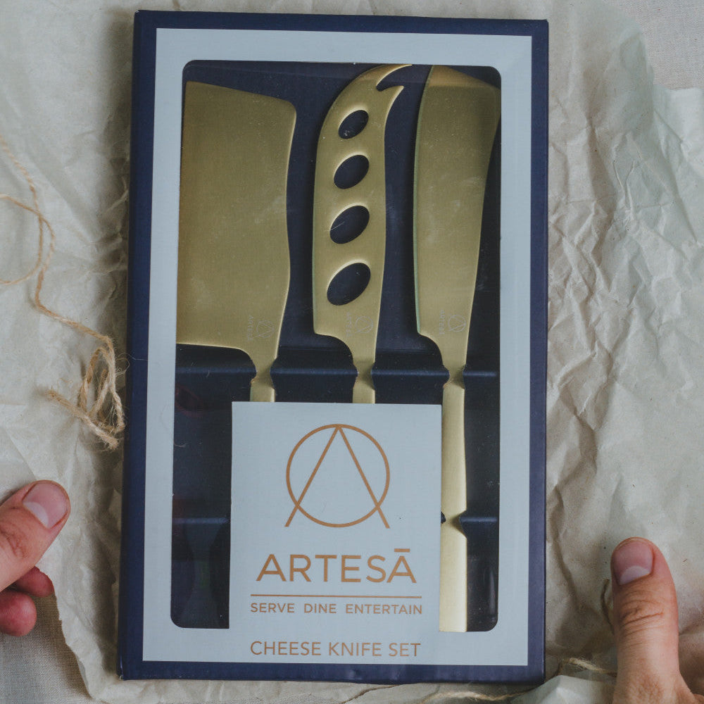 Artesà Brass Cheese Knife Set