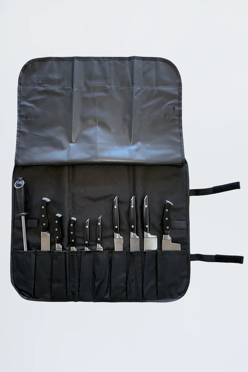 Aussie Chef 10 Pocket Knife Wrap Black