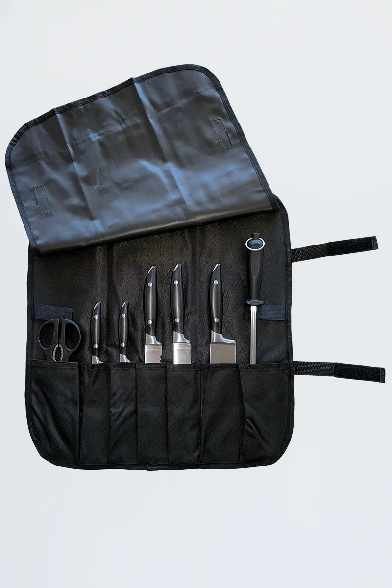 Aussie Chef 7 Pocket Knife Wrap Black