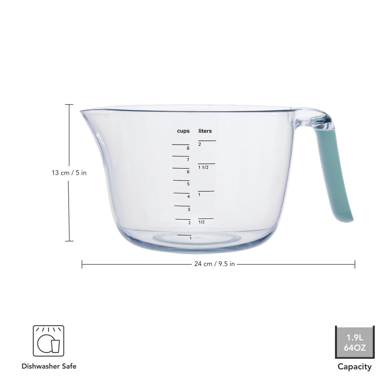 KitchenAid Mixing & Measuring Bowl with Handle (Mineral Water)