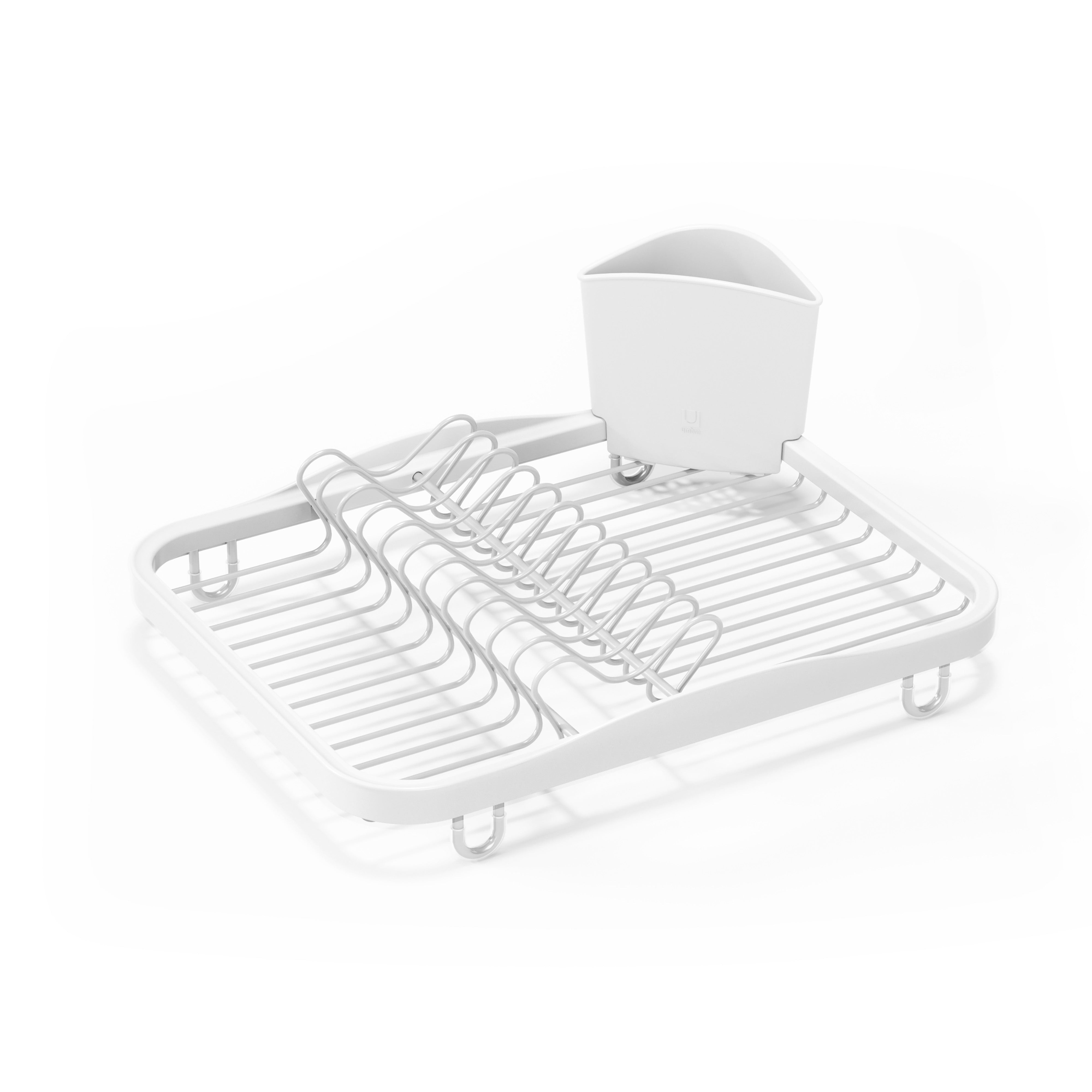 Umbra Sinkin Dish Rack White & Nickel