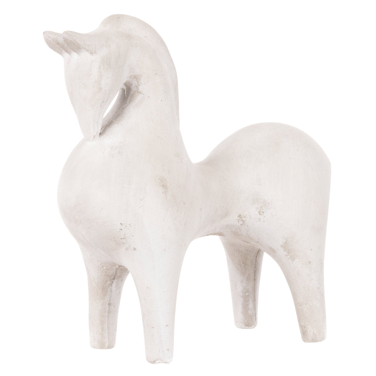 Academy Hercules Horse Sculpture Cement Grey