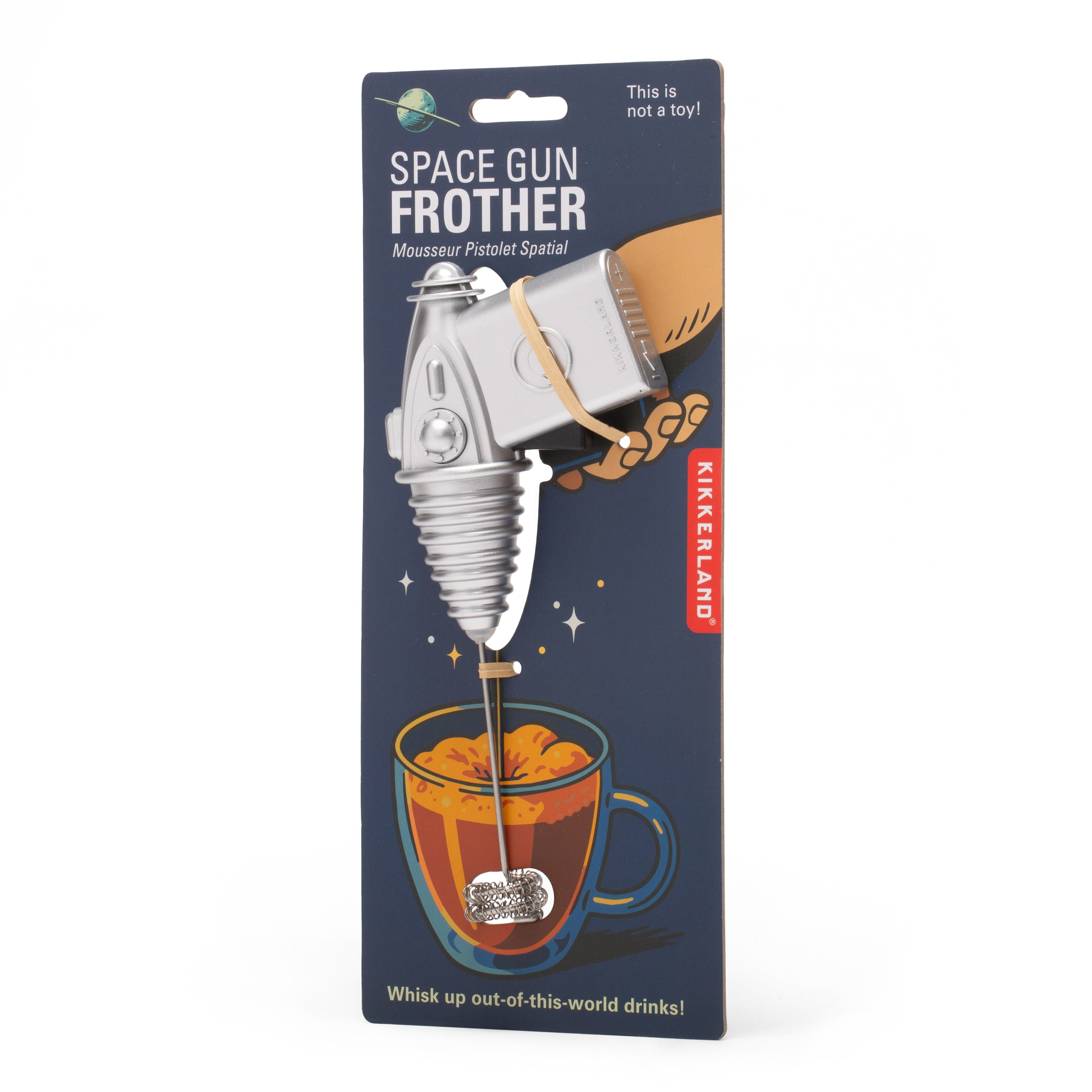 Kikkerland Space Gun Frother Silver