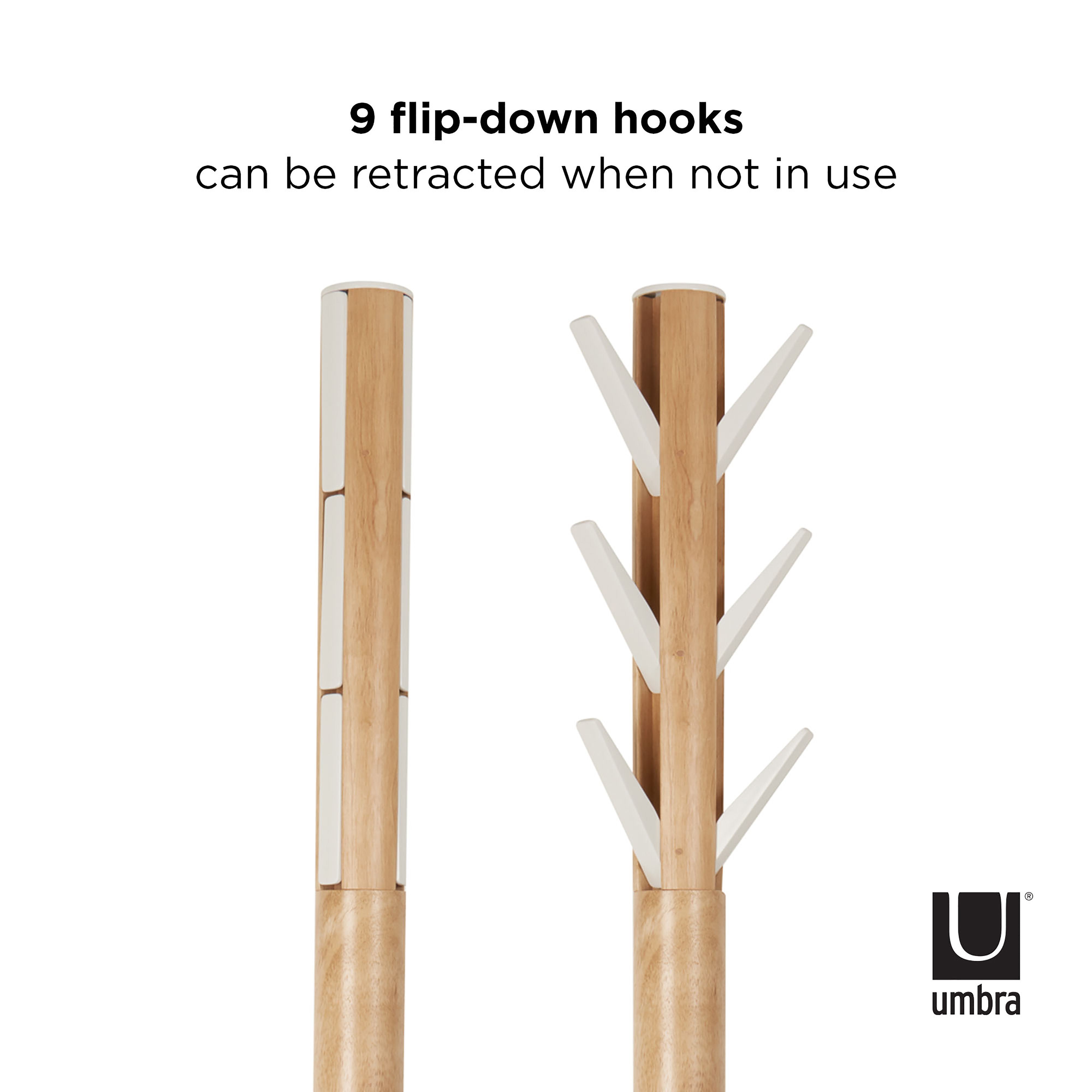 Umbra Flapper Coat Rack White
