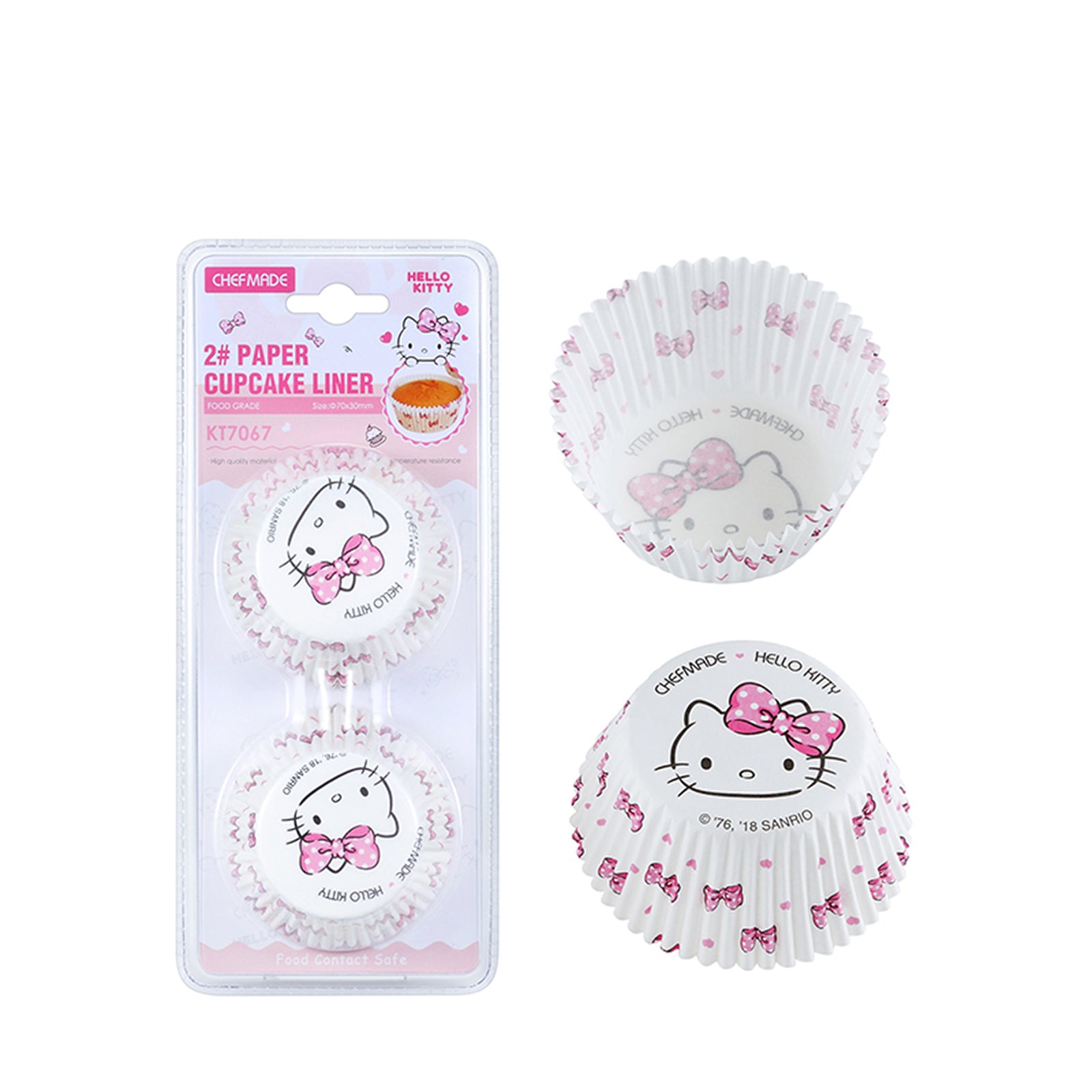 CHEFMADE x Sanrio Hello Kitty Cupcake Liners 7 x 3cm (100 Pack)