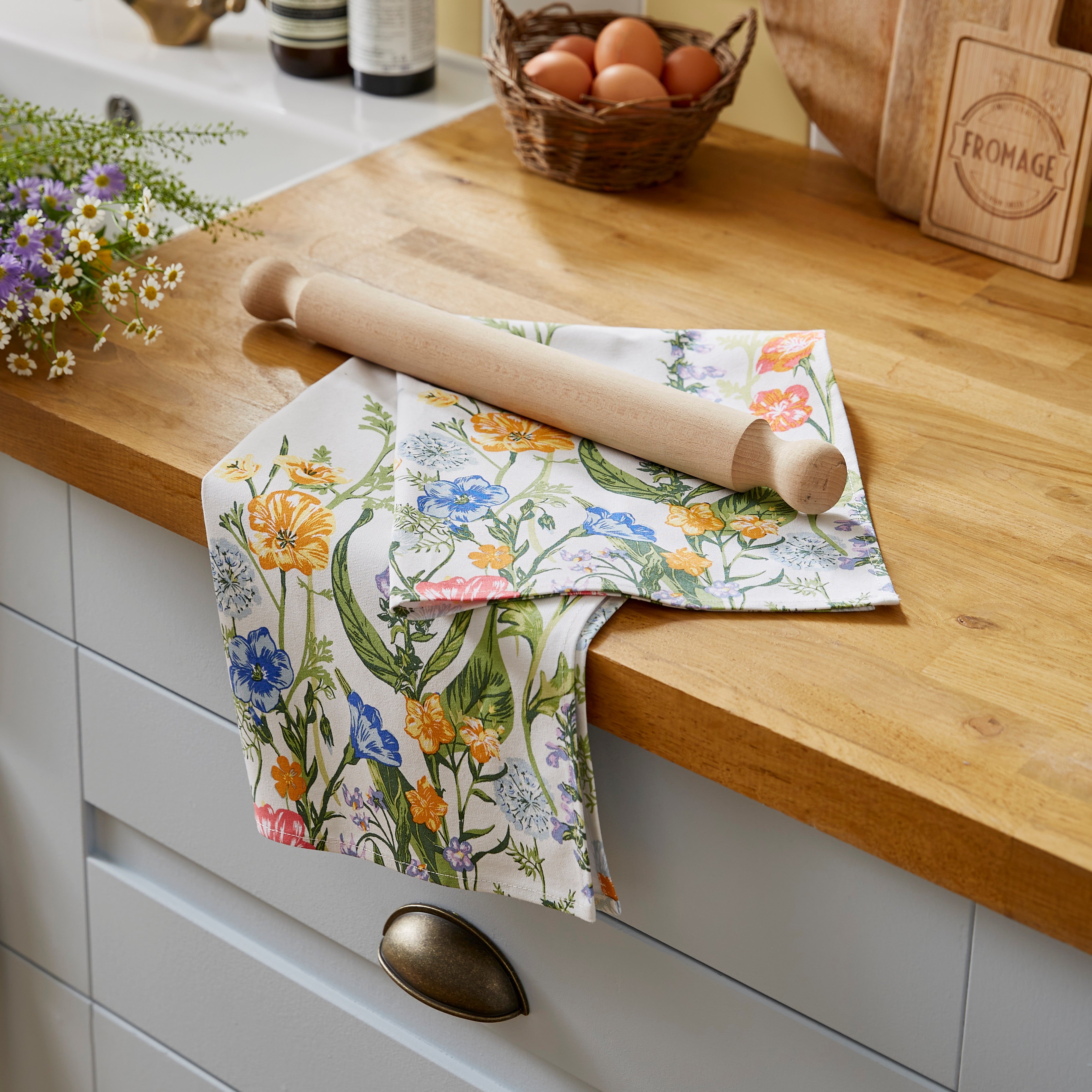Ulster Weavers Cottage Garden Tea Towel Multi-Coloured