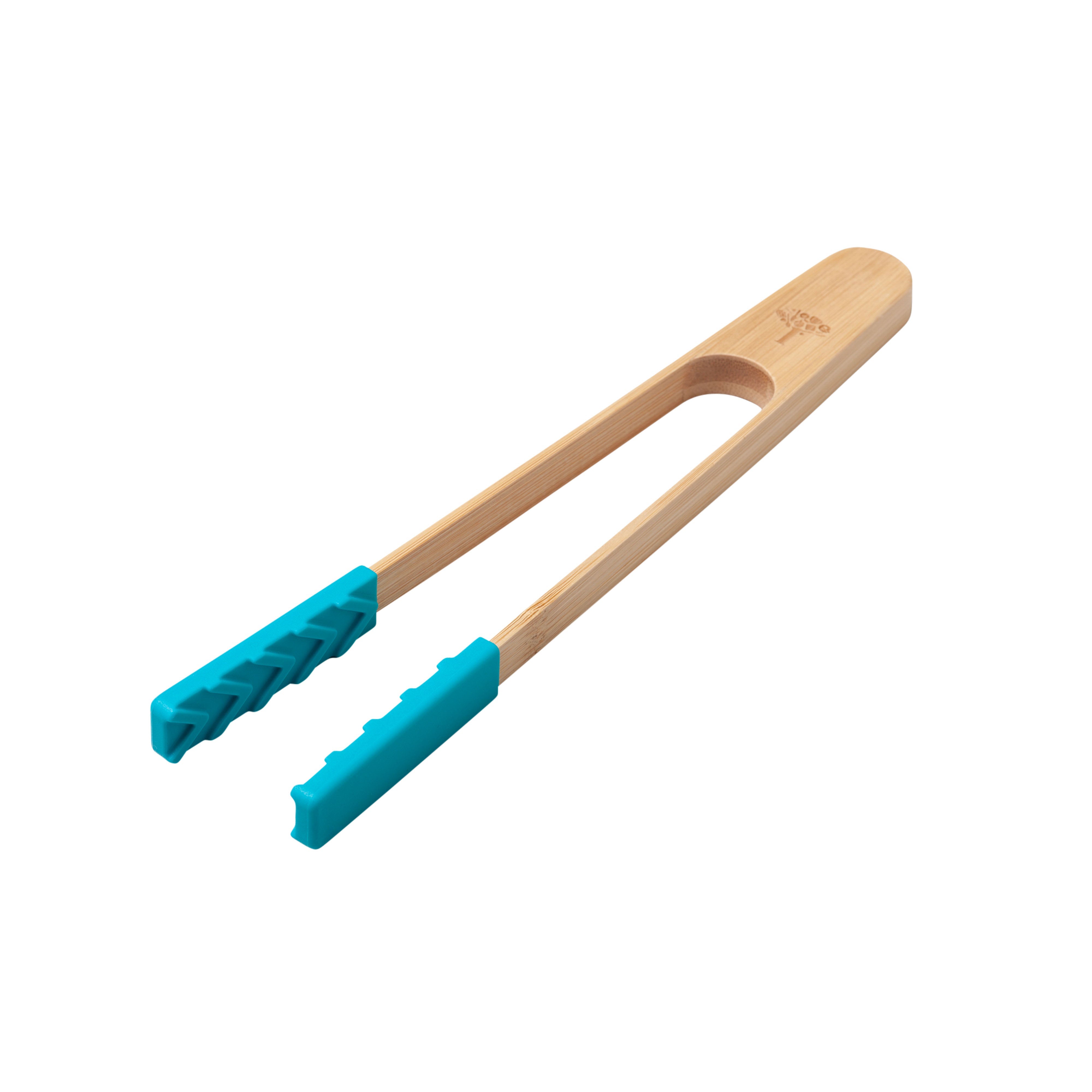Zeal Bamboo Large Tongs with Silicone Ends (Neon Assorted)