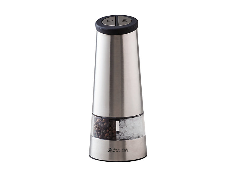 Maxwell & Williams Cosmopolitan Electric Duo Salt & Pepper Mill Silver 18cm